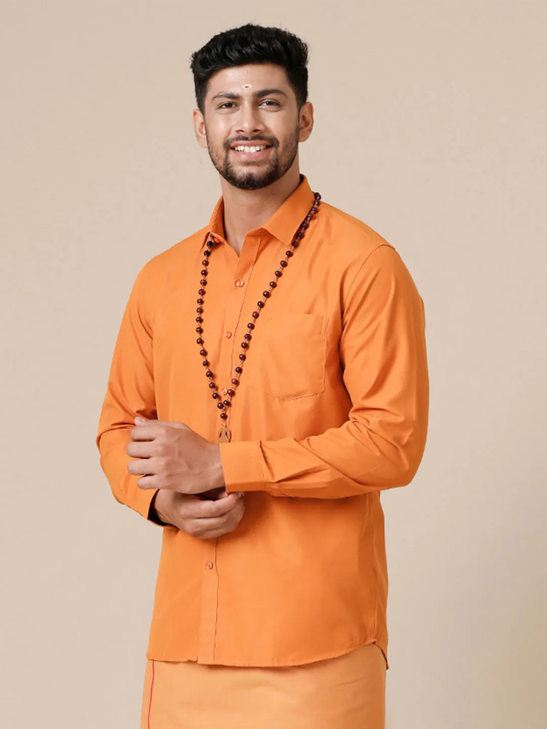 Men Cotton Rich Shirt Devotional Culture Club Kavi