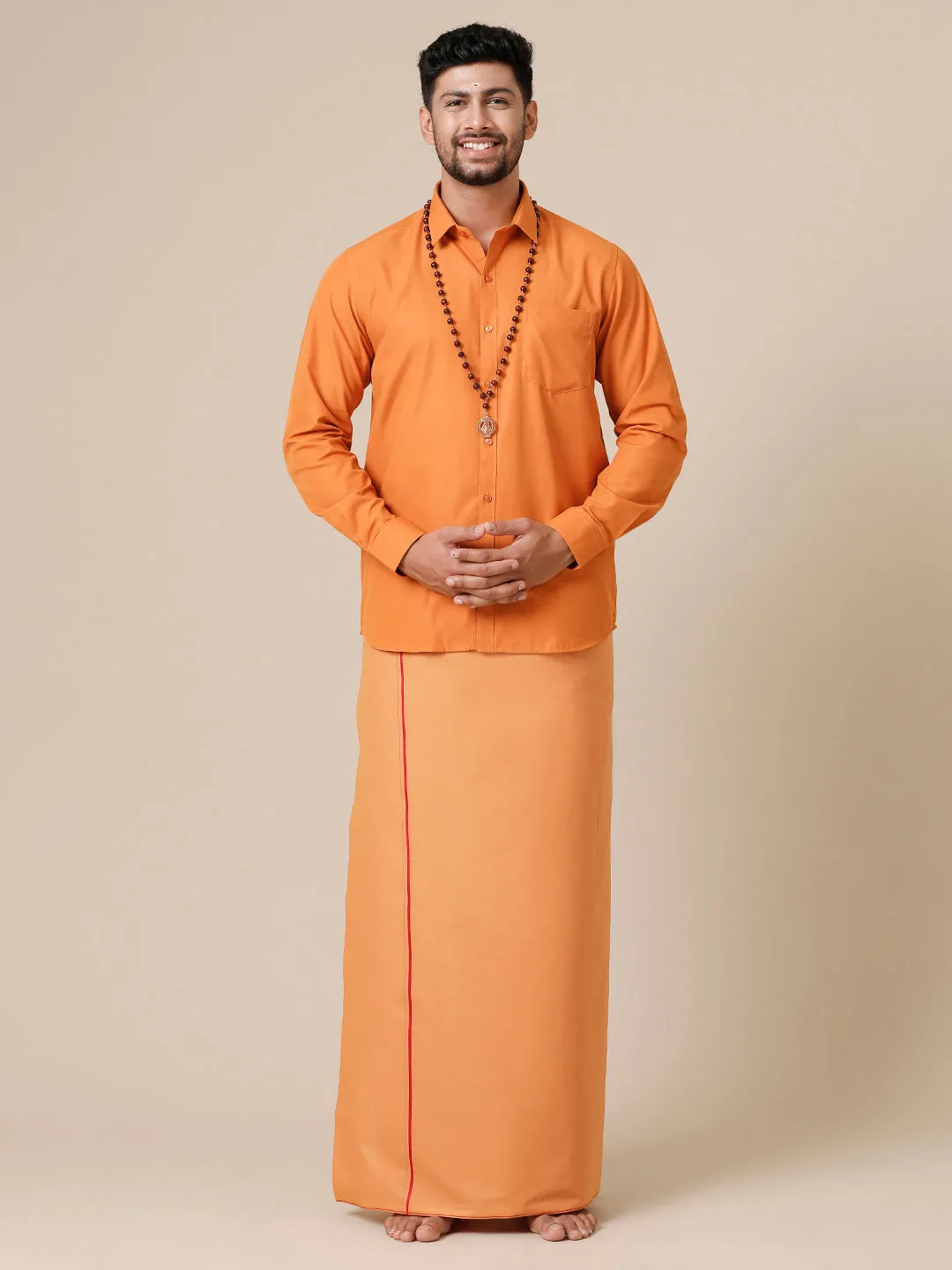 Men Cotton Rich Shirt Devotional Culture Club Kavi