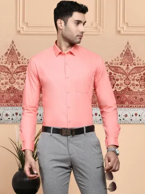 Men Cotton Spandex Shirt 2 Way Stretch Light Pink LY9