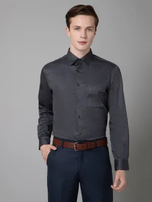 Men's Black Party Floral Print Full Sleeve Shirt