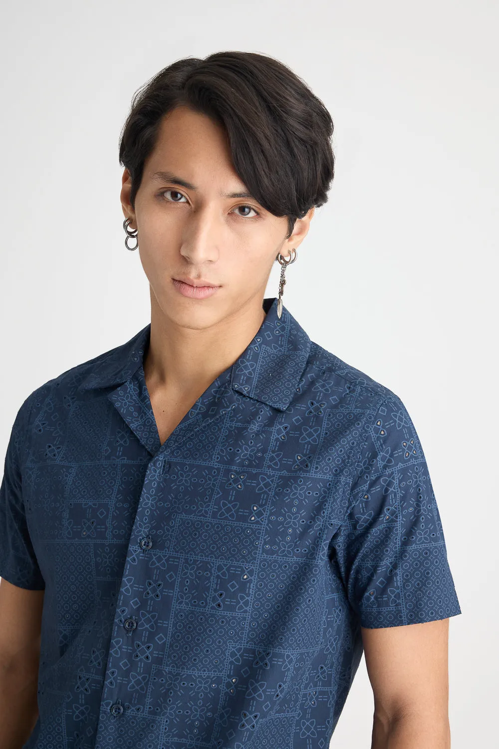 Men's Cotton Mesh Shirt