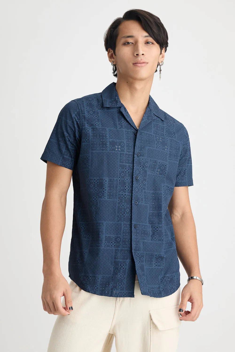 Men's Cotton Mesh Shirt