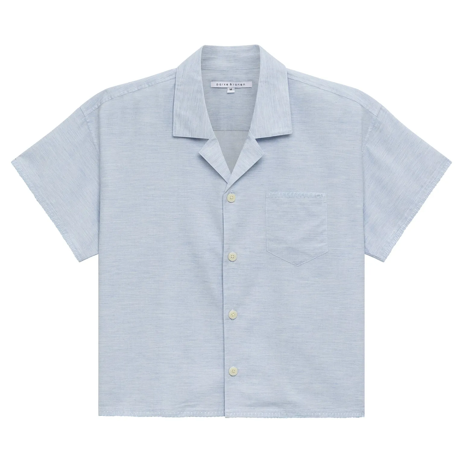 NEW RESORT '25- Sky Du Cap Cropped Shirt