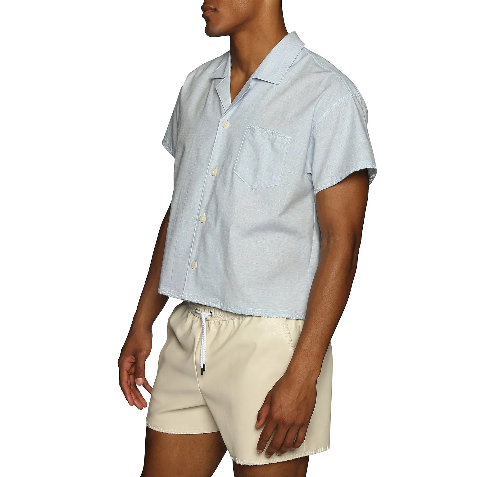 NEW RESORT '25- Sky Du Cap Cropped Shirt
