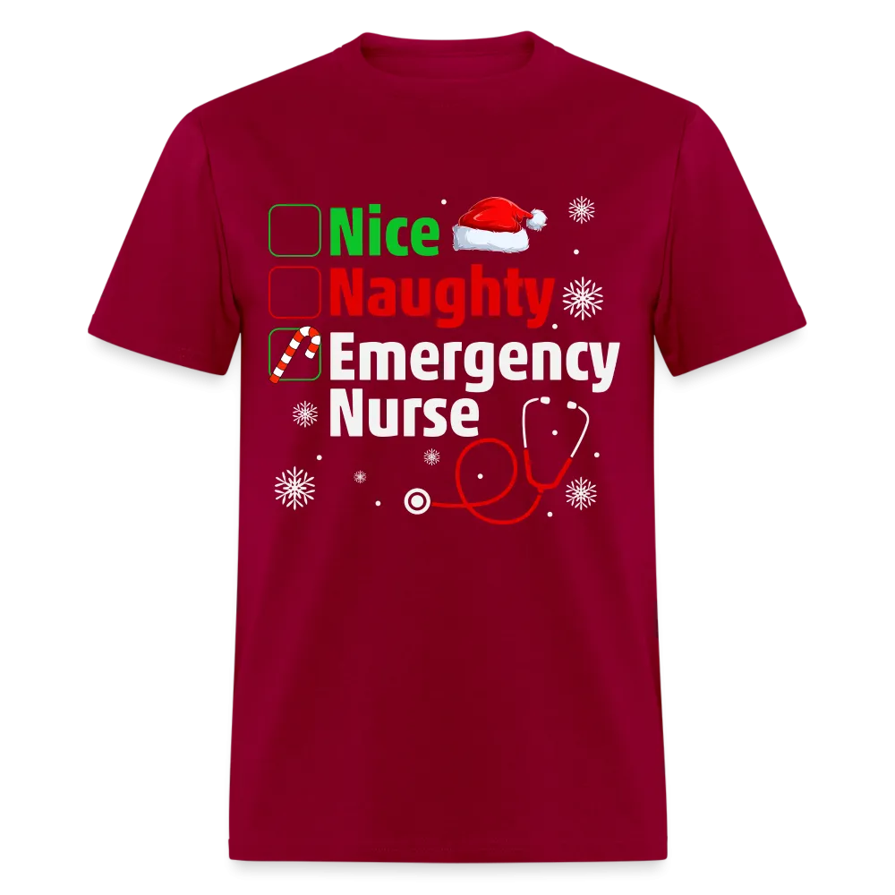 Nice, Naughty, Emergency Nurse (Christmas) T-Shirt