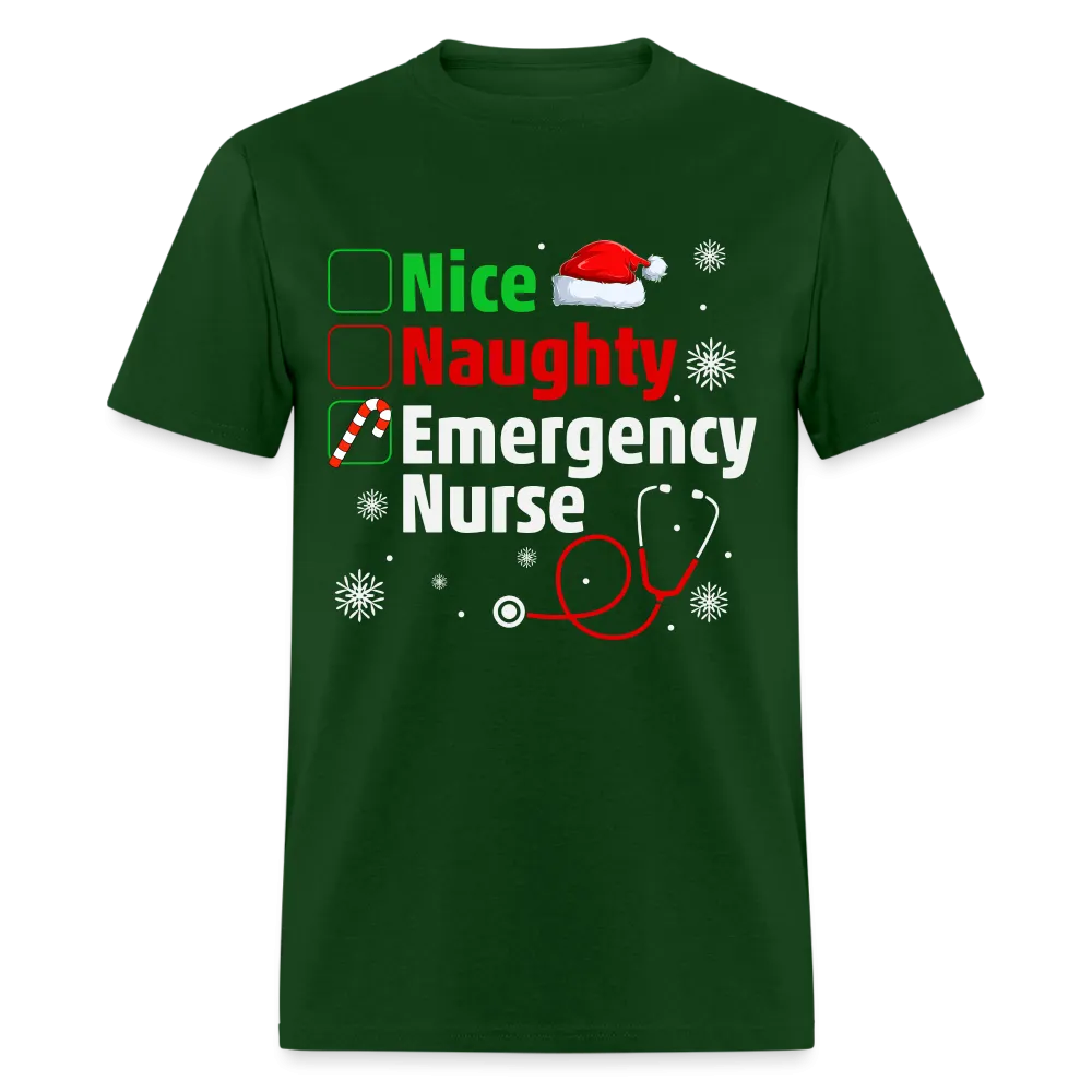 Nice, Naughty, Emergency Nurse (Christmas) T-Shirt