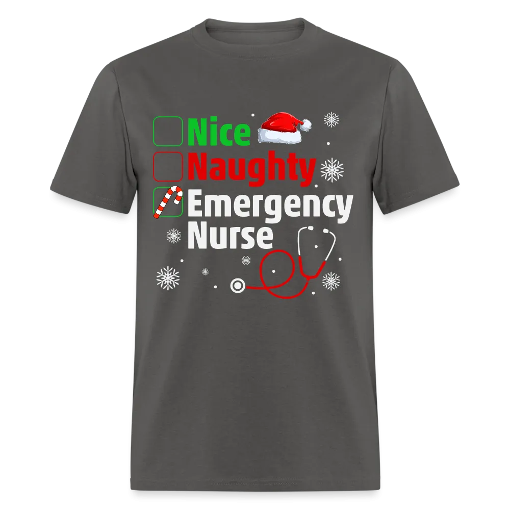 Nice, Naughty, Emergency Nurse (Christmas) T-Shirt