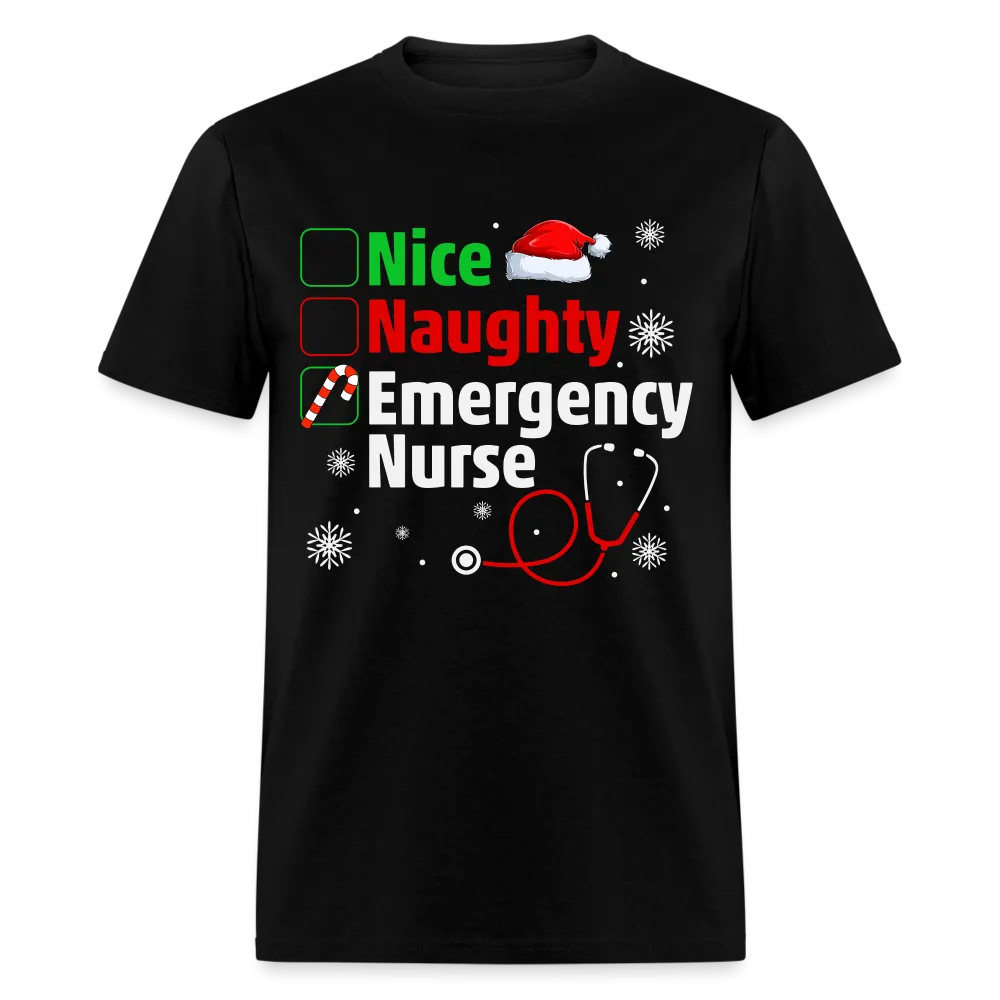 Nice, Naughty, Emergency Nurse (Christmas) T-Shirt