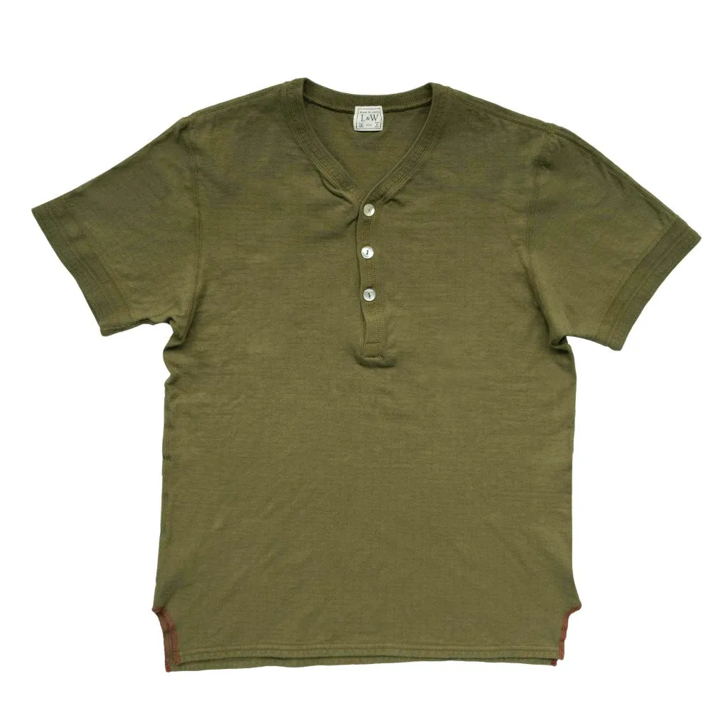 OD LW “Zakurozome” Natural Pomegranate Dyed Military Henley