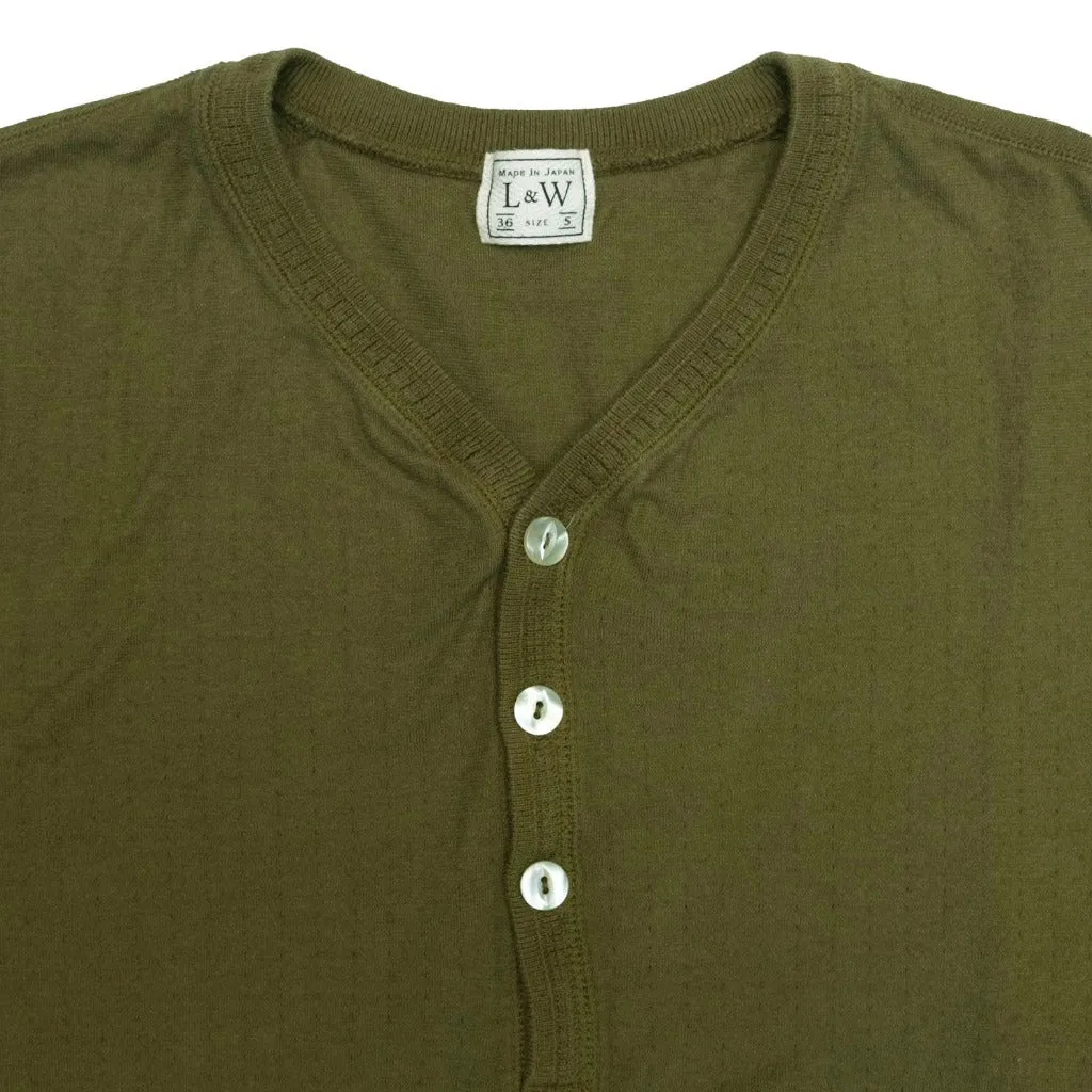 OD LW “Zakurozome” Natural Pomegranate Dyed Military Henley