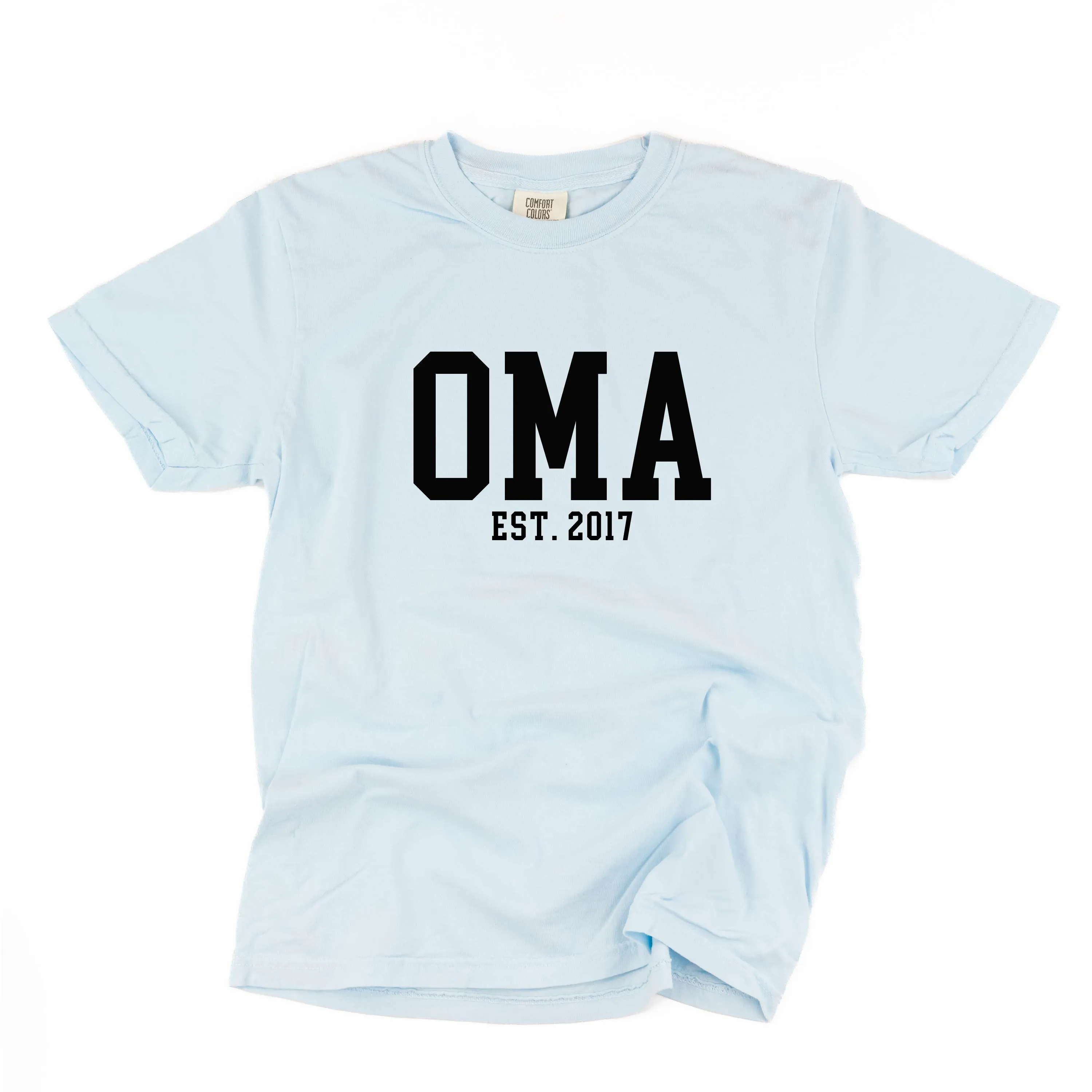 Oma - EST. (Select Your Year) - SHORT SLEEVE COMFORT COLORS TEE