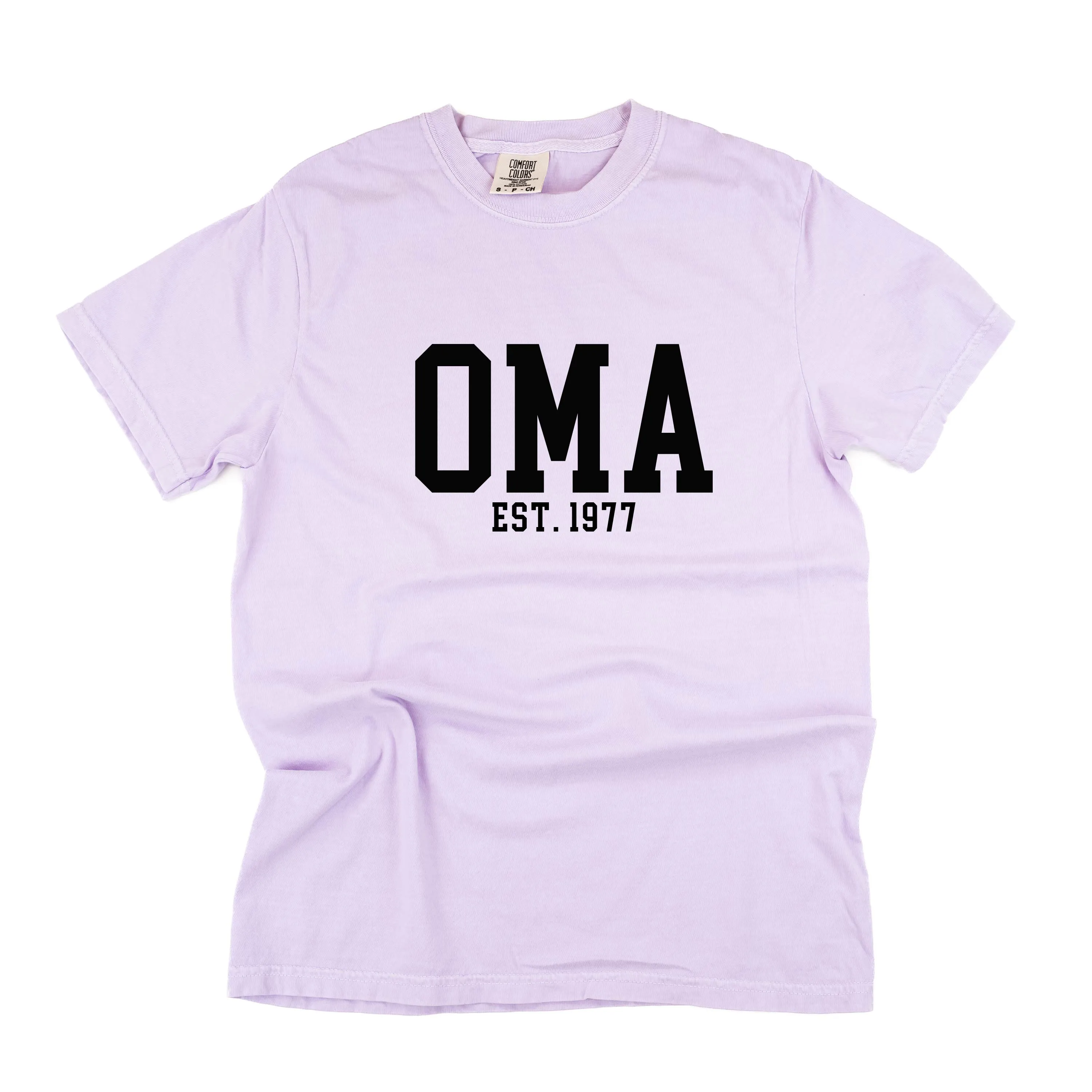 Oma - EST. (Select Your Year) - SHORT SLEEVE COMFORT COLORS TEE