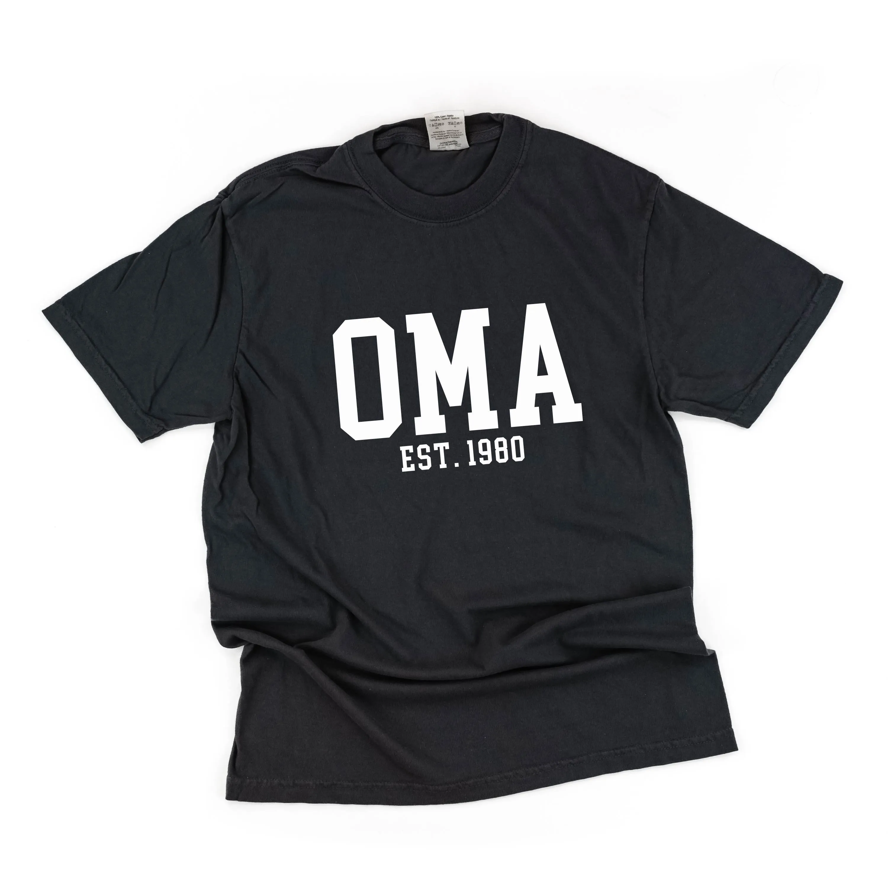 Oma - EST. (Select Your Year) - SHORT SLEEVE COMFORT COLORS TEE