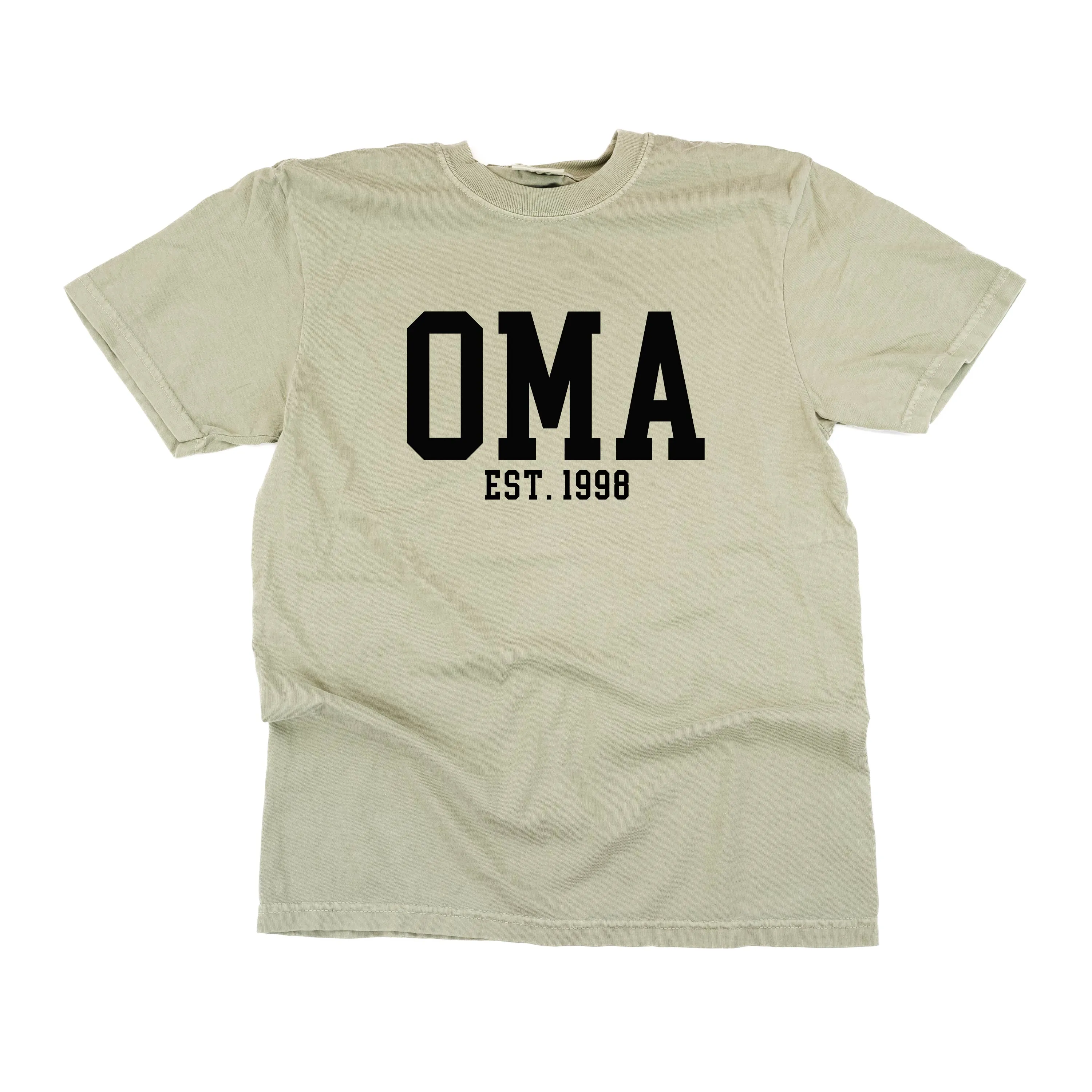 Oma - EST. (Select Your Year) - SHORT SLEEVE COMFORT COLORS TEE