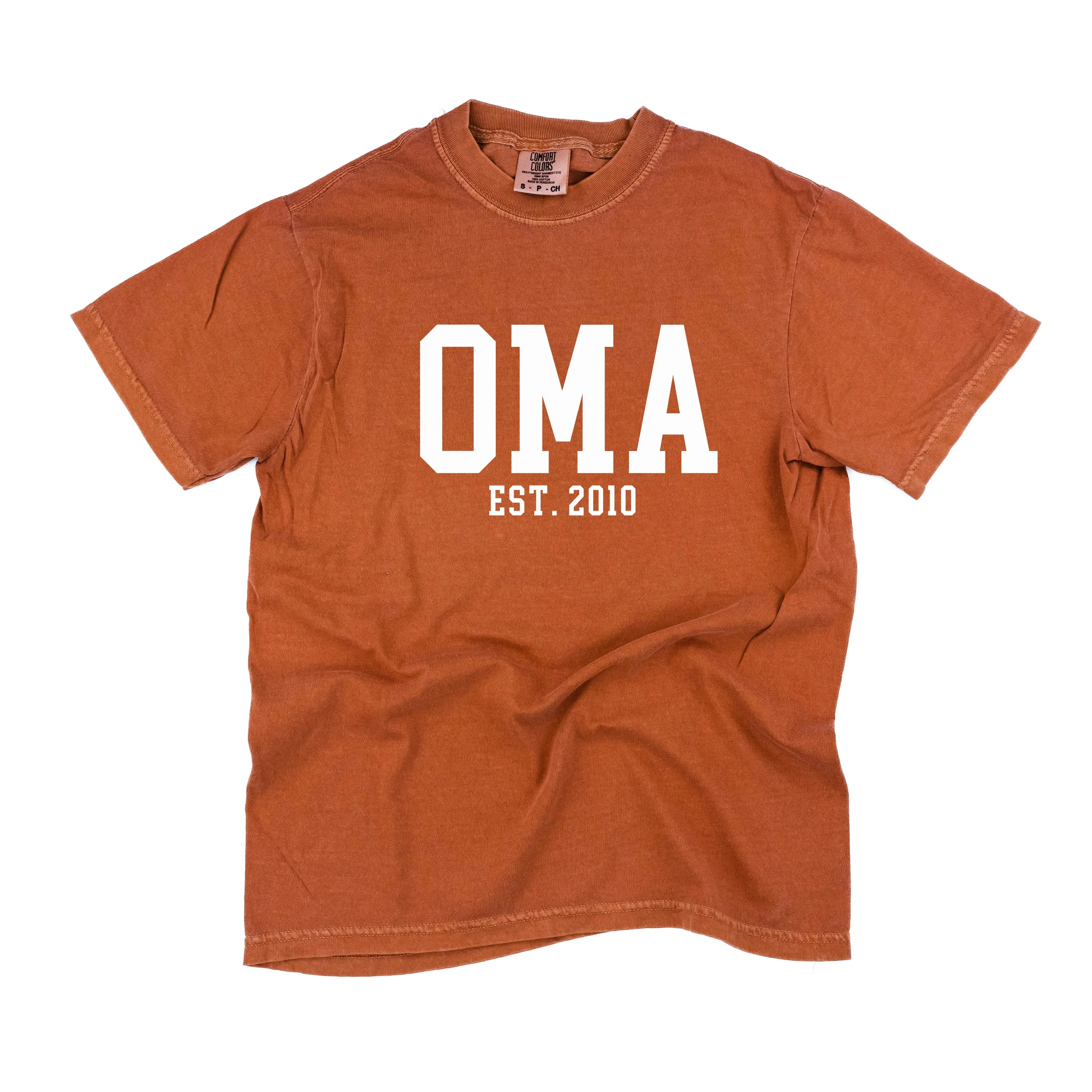 Oma - EST. (Select Your Year) - SHORT SLEEVE COMFORT COLORS TEE