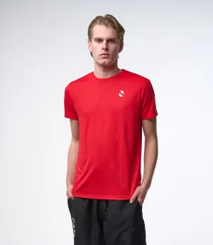 Omnitau Men's Endure Recycled Technical Gym T-Shirt - Red