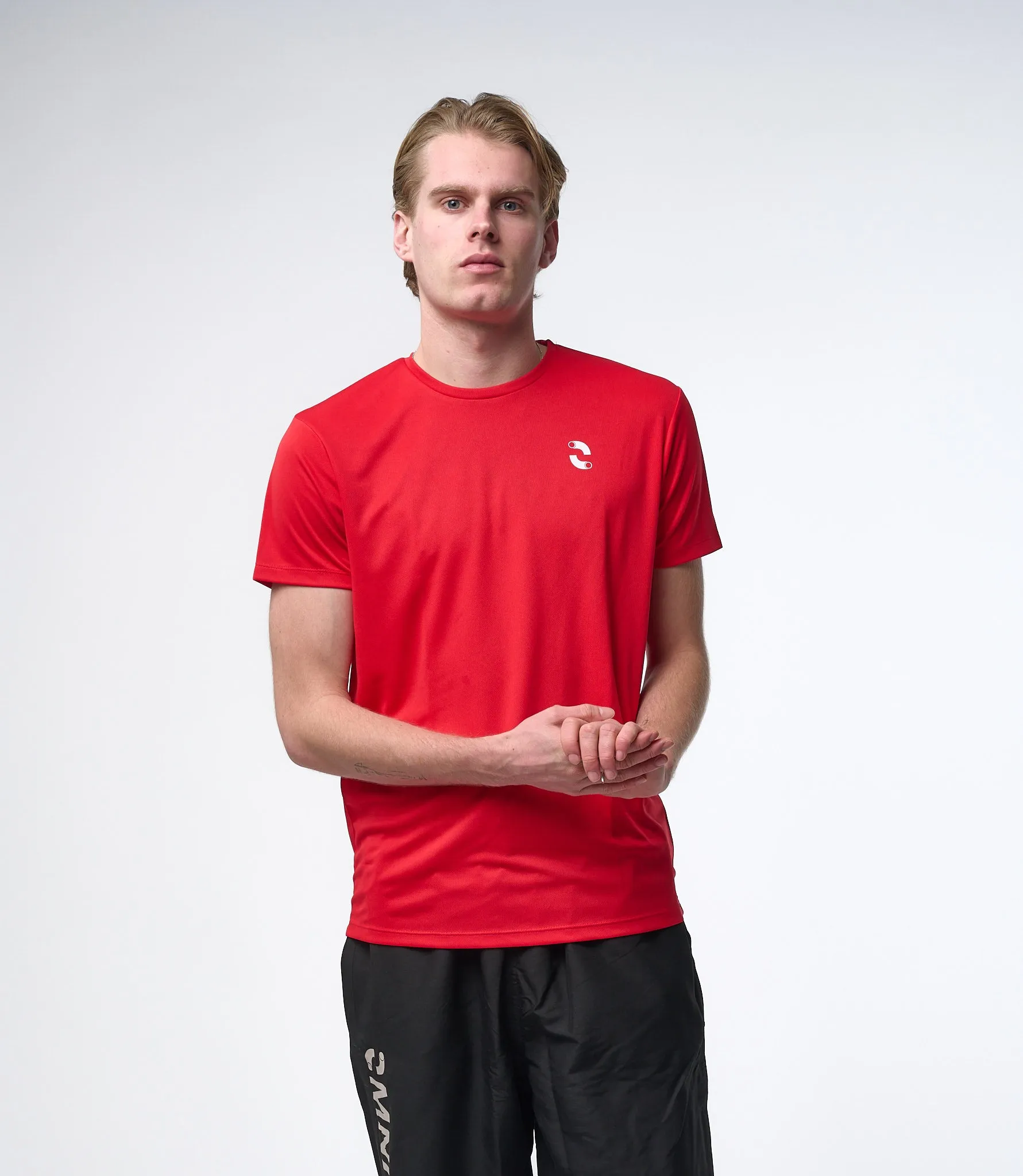 Omnitau Men's Endure Recycled Technical Gym T-Shirt - Red