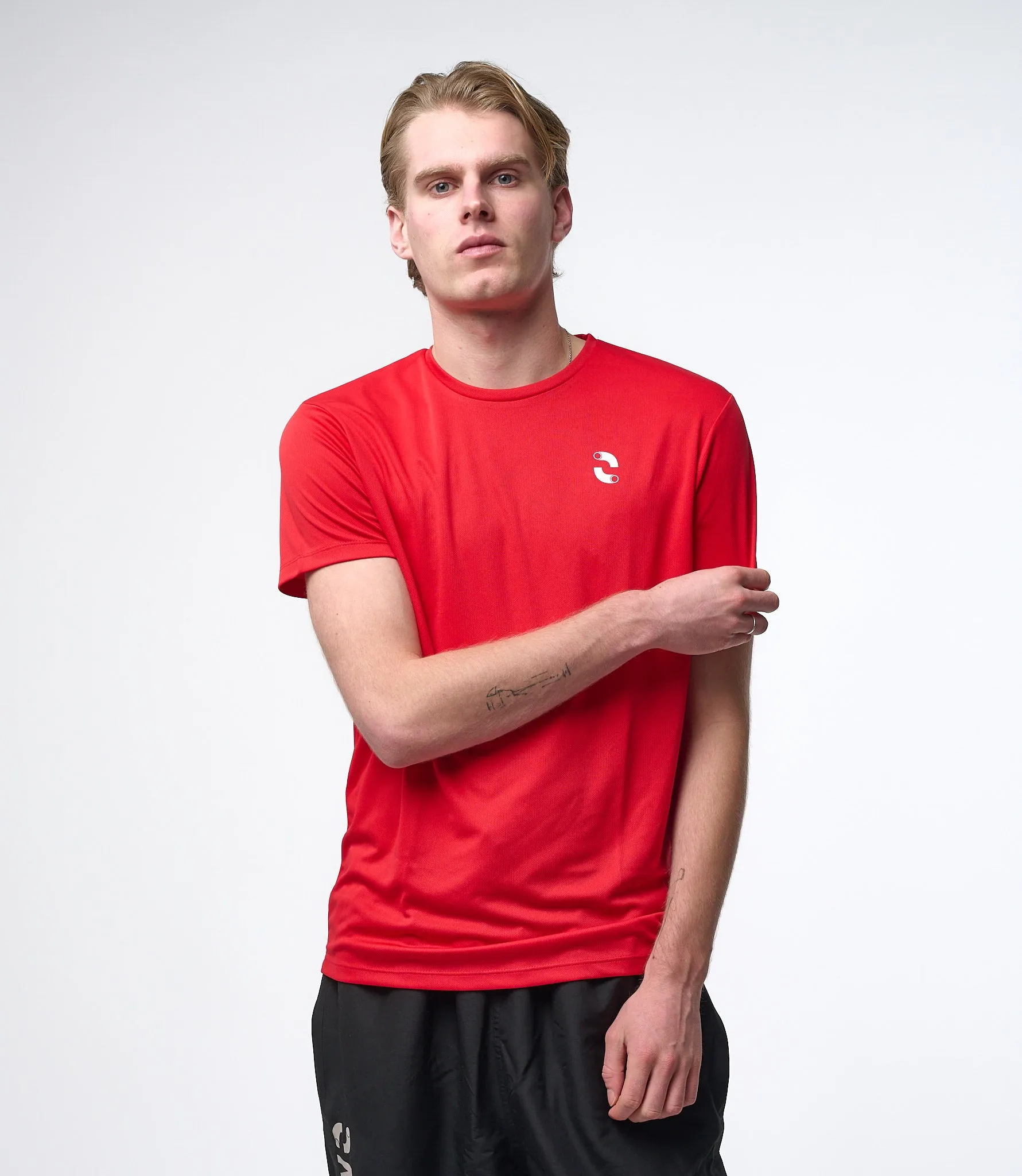 Omnitau Men's Endure Recycled Technical Gym T-Shirt - Red