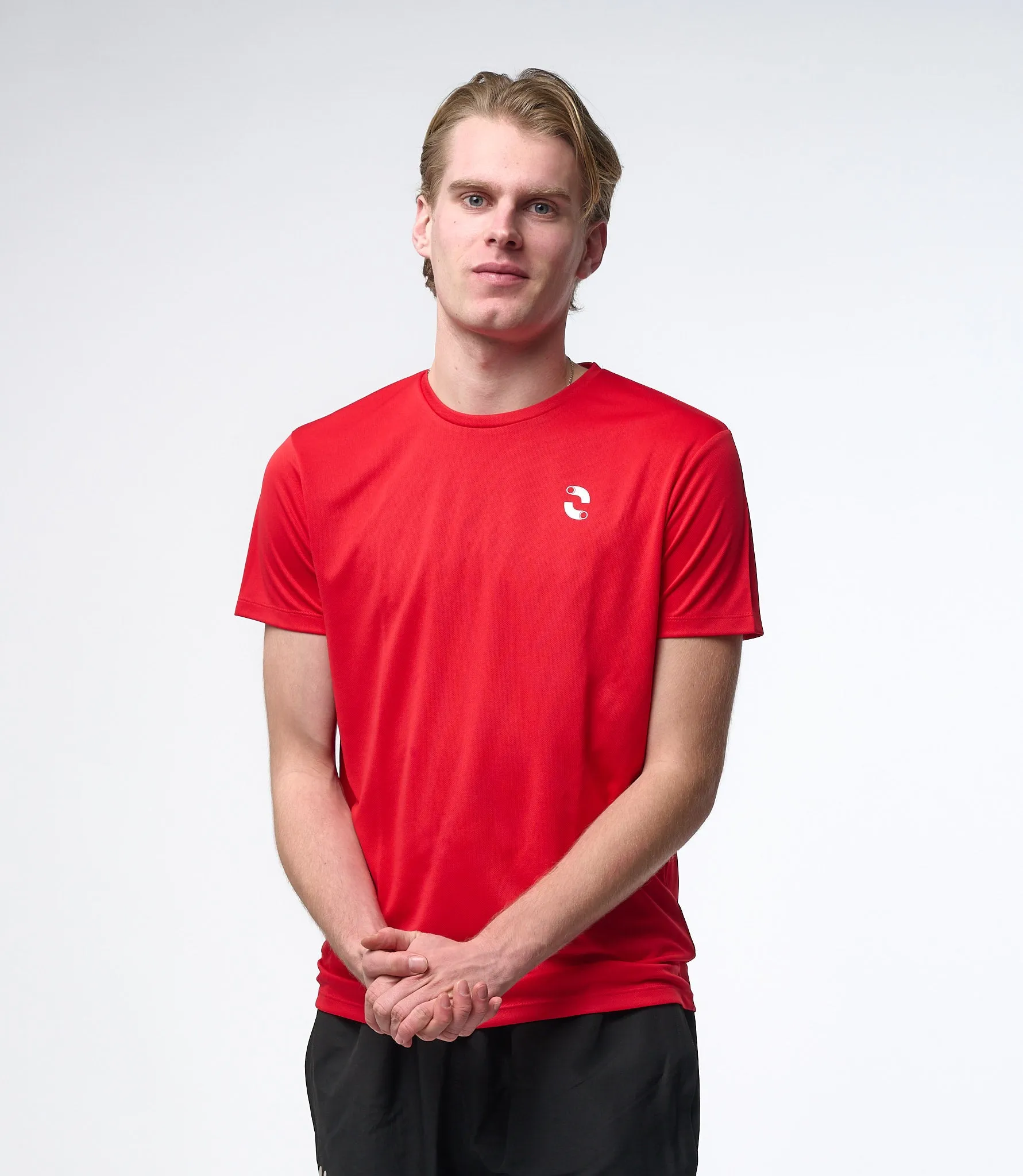 Omnitau Men's Endure Recycled Technical Gym T-Shirt - Red