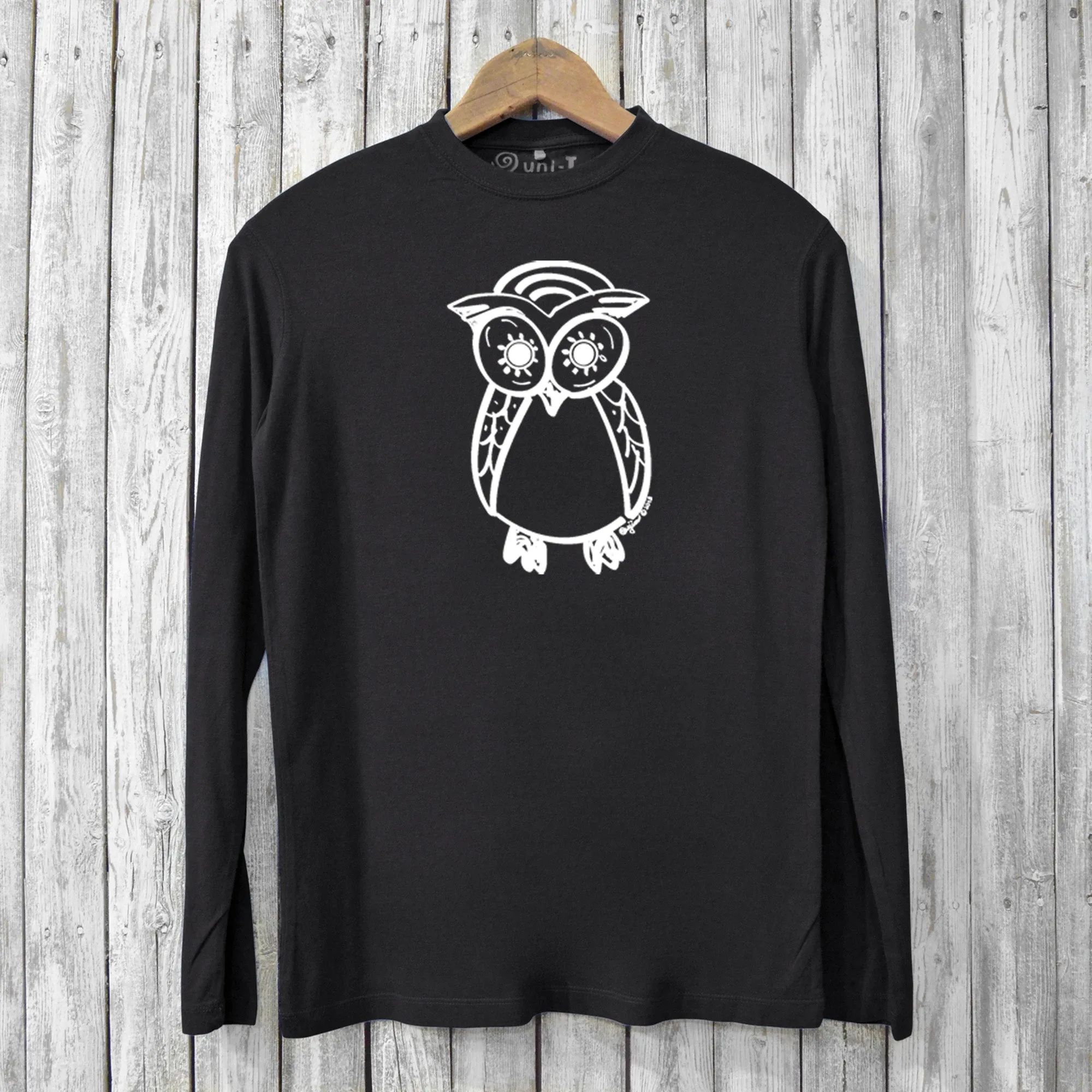 Owl Long Sleeve T-shirts for Men