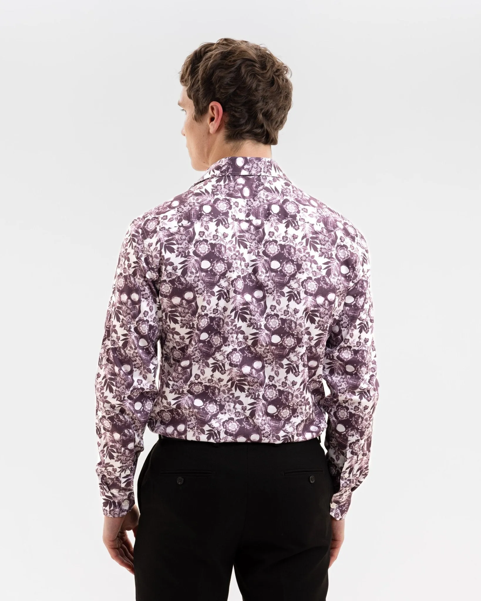 Plum Skulls 'n Roses Shirt
