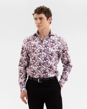 Plum Skulls 'n Roses Shirt