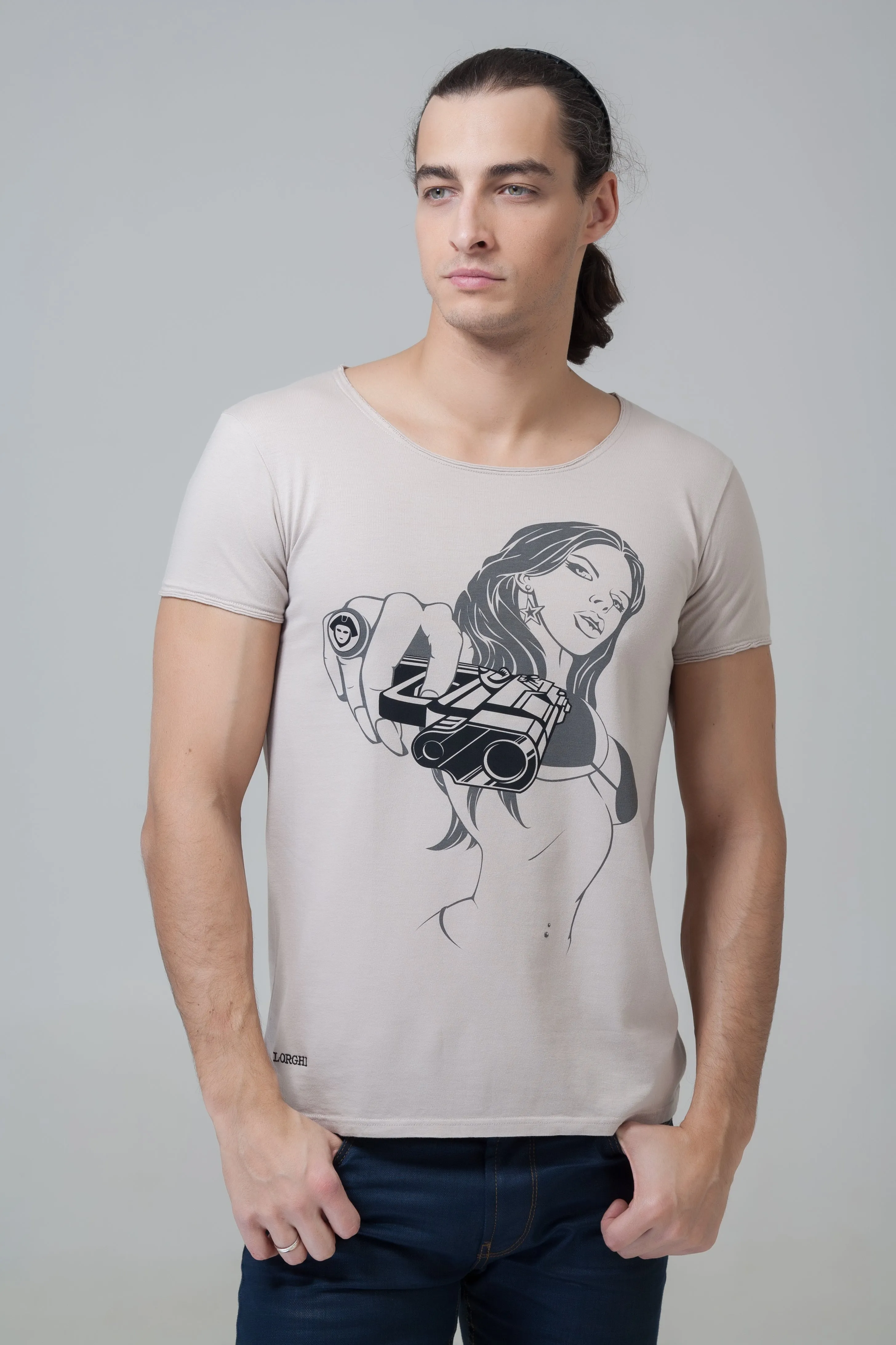 POPLINE - Gunshot - short sleeve