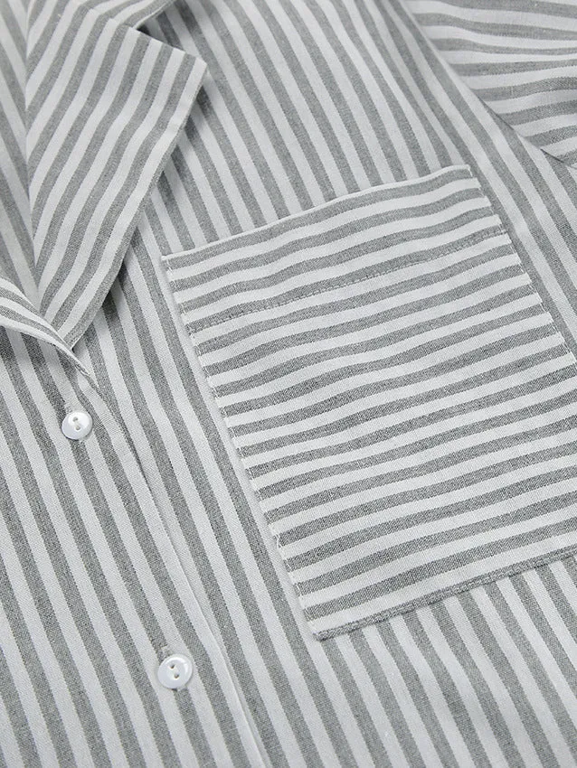 Printed Striped Shirts & Trousers Set