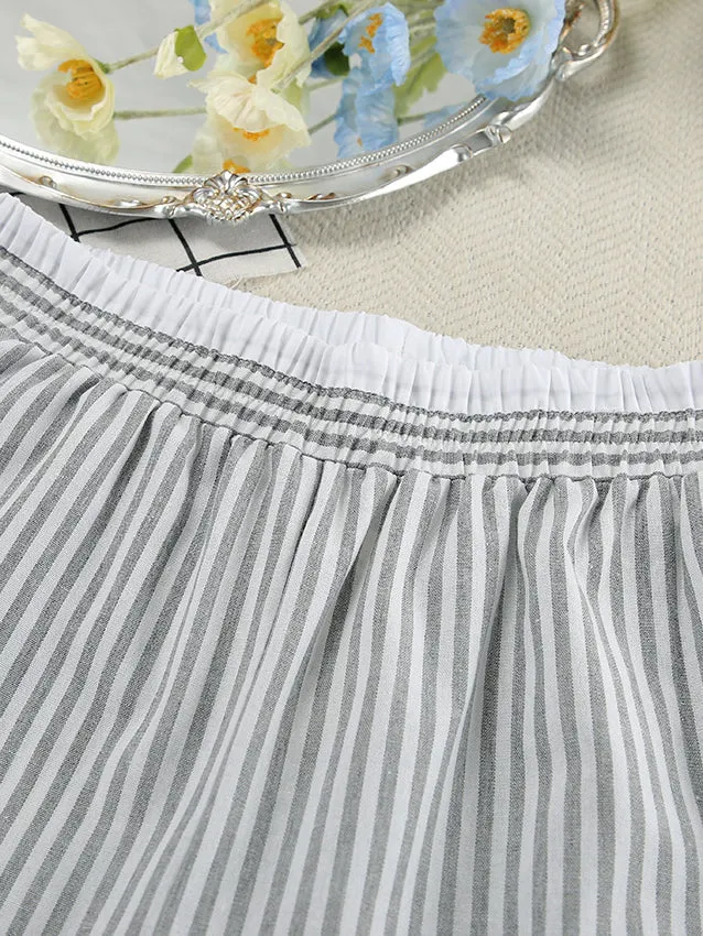 Printed Striped Shirts & Trousers Set