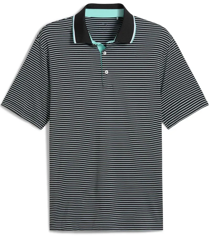 Puma Mens MATTR Elevated Stripe Golf Polo Shirt