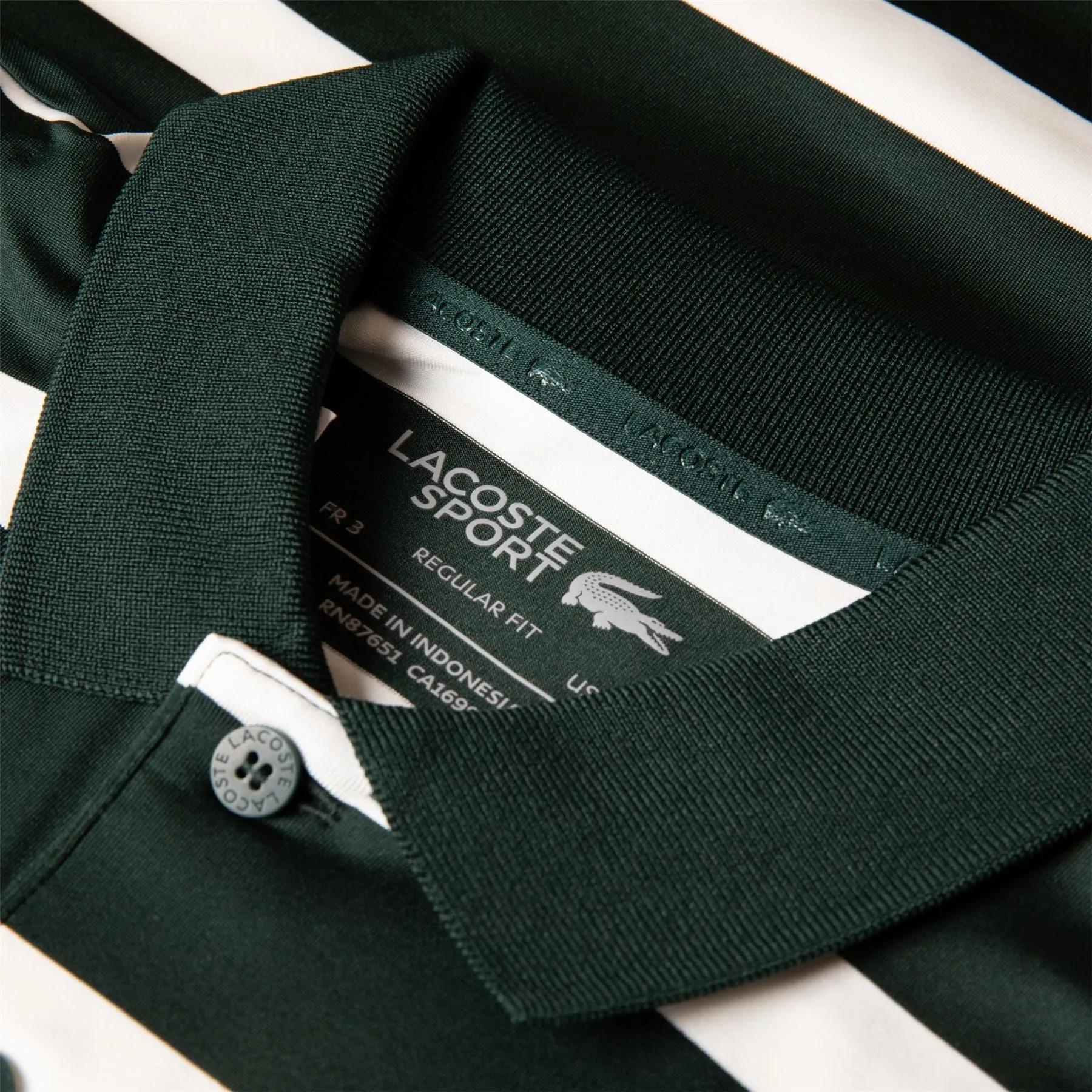 Recycled Fiber Anti-UV Golf Polo Green/White - AW23