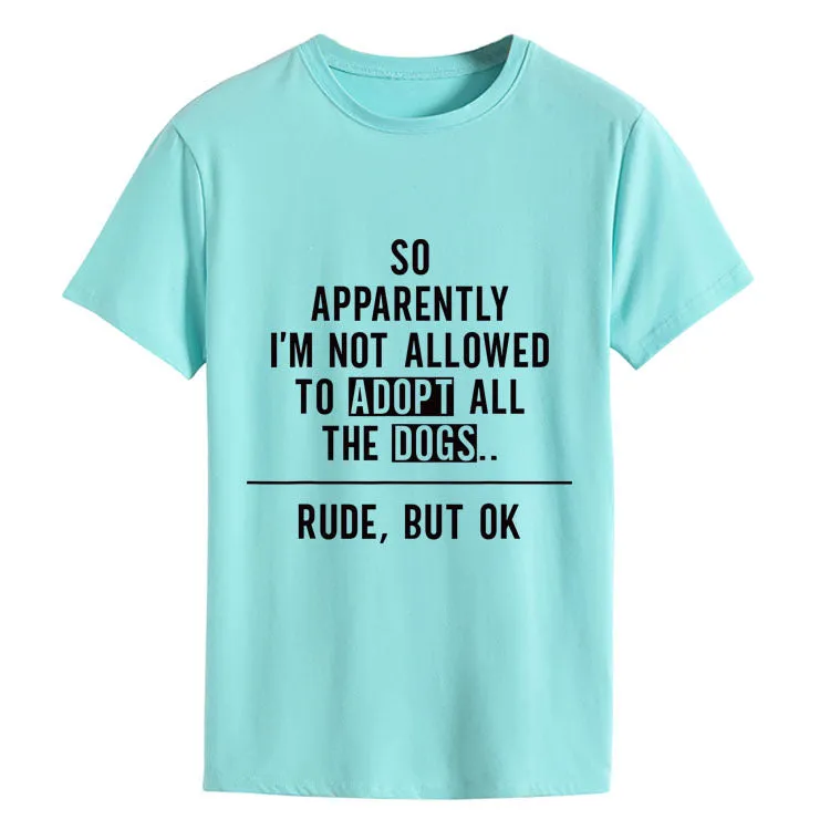 SO APPARENTLY I'm Fashion Crew Neck Letter Loose Short Sleeve T-Shirt Women
