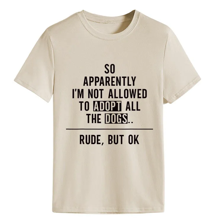SO APPARENTLY I'm Fashion Crew Neck Letter Loose Short Sleeve T-Shirt Women