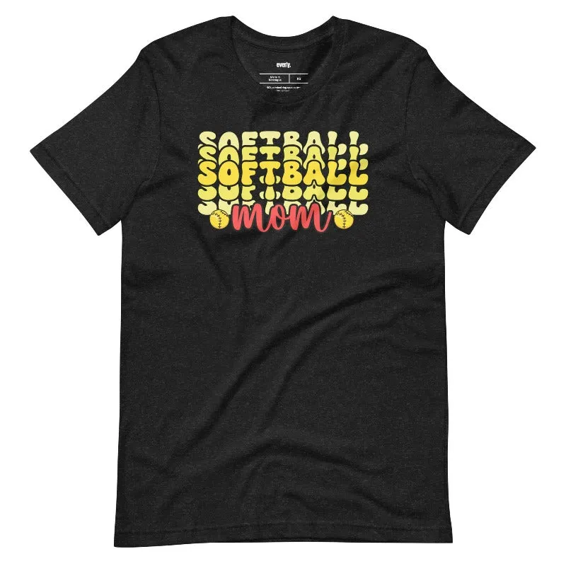 Softball Mom Bubble Lettering PNG Sublimation Digital Download Design