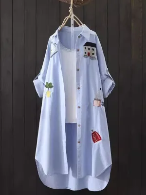 Spring Breeze Convertible Cotton Shirt