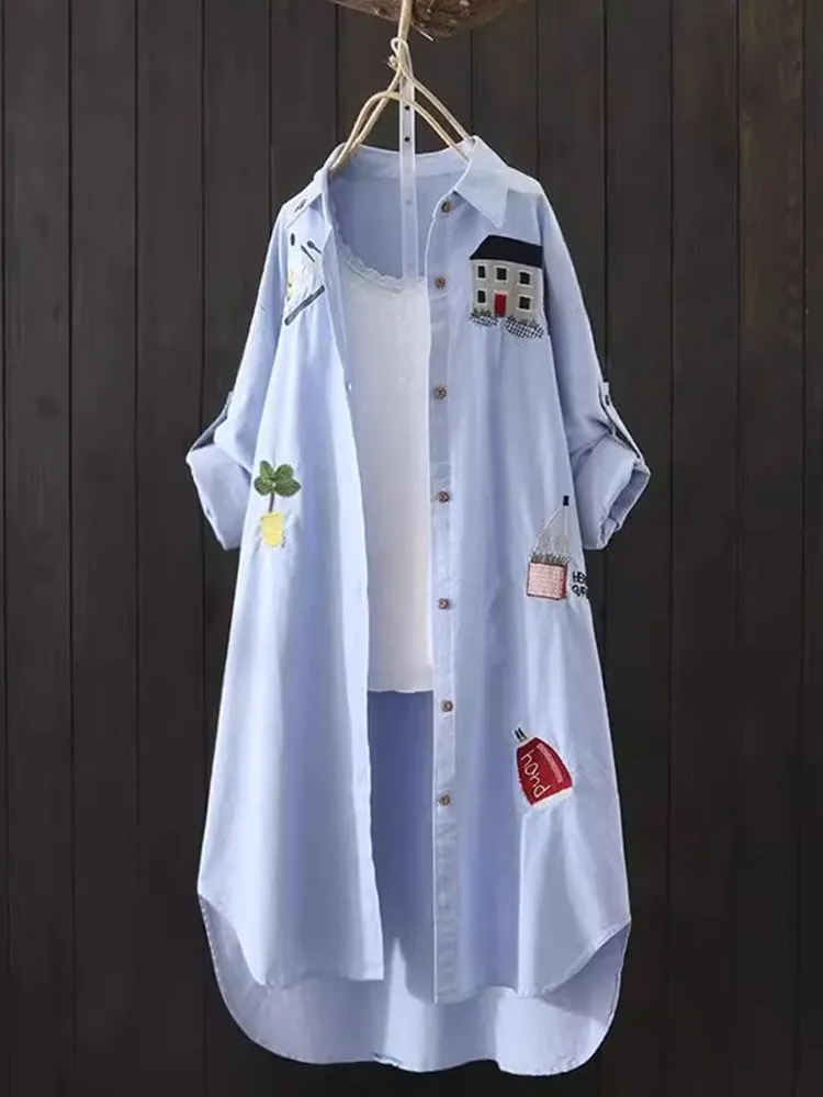 Spring Breeze Convertible Cotton Shirt