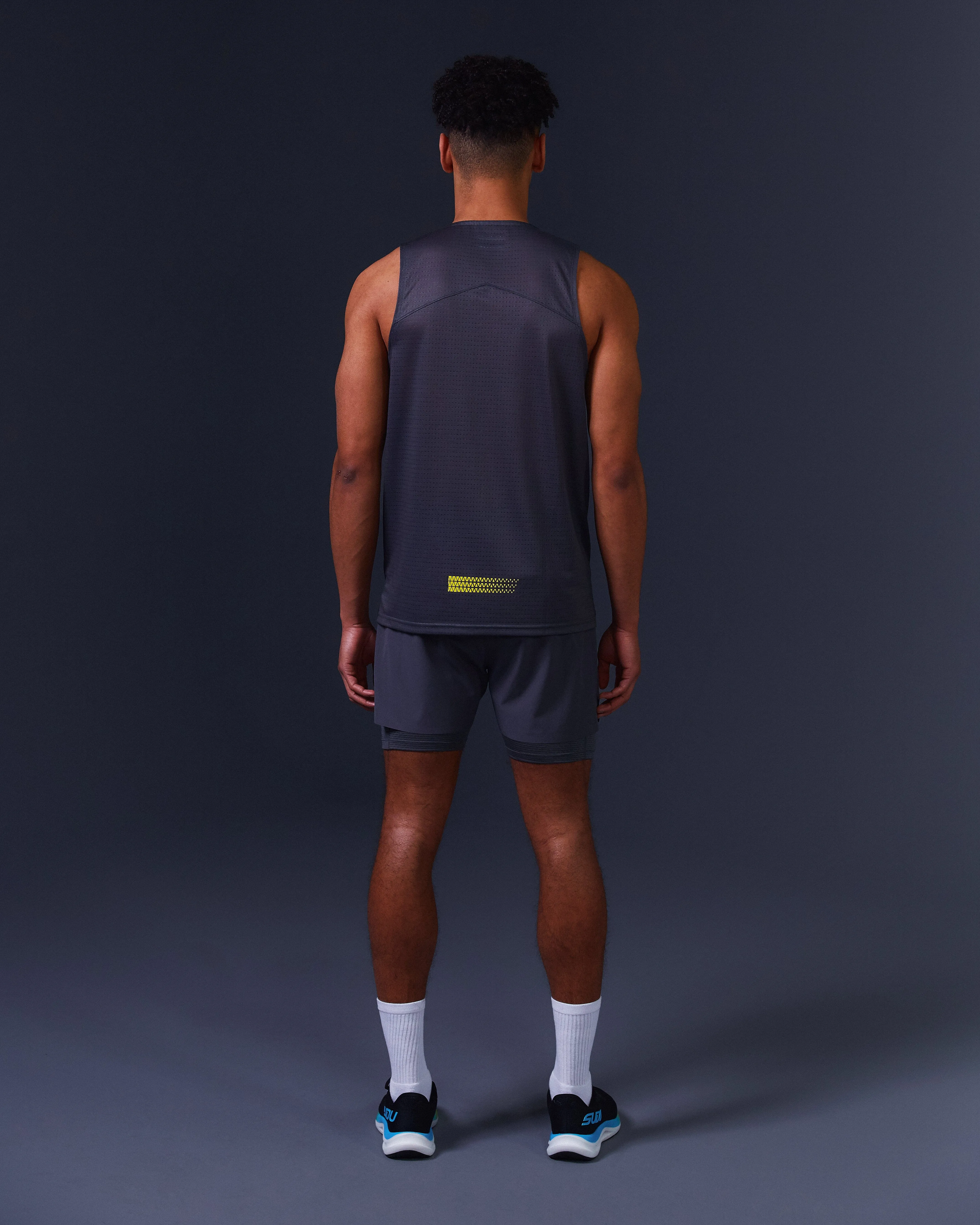 SRV 01 Run Vest - Grey/Yellow