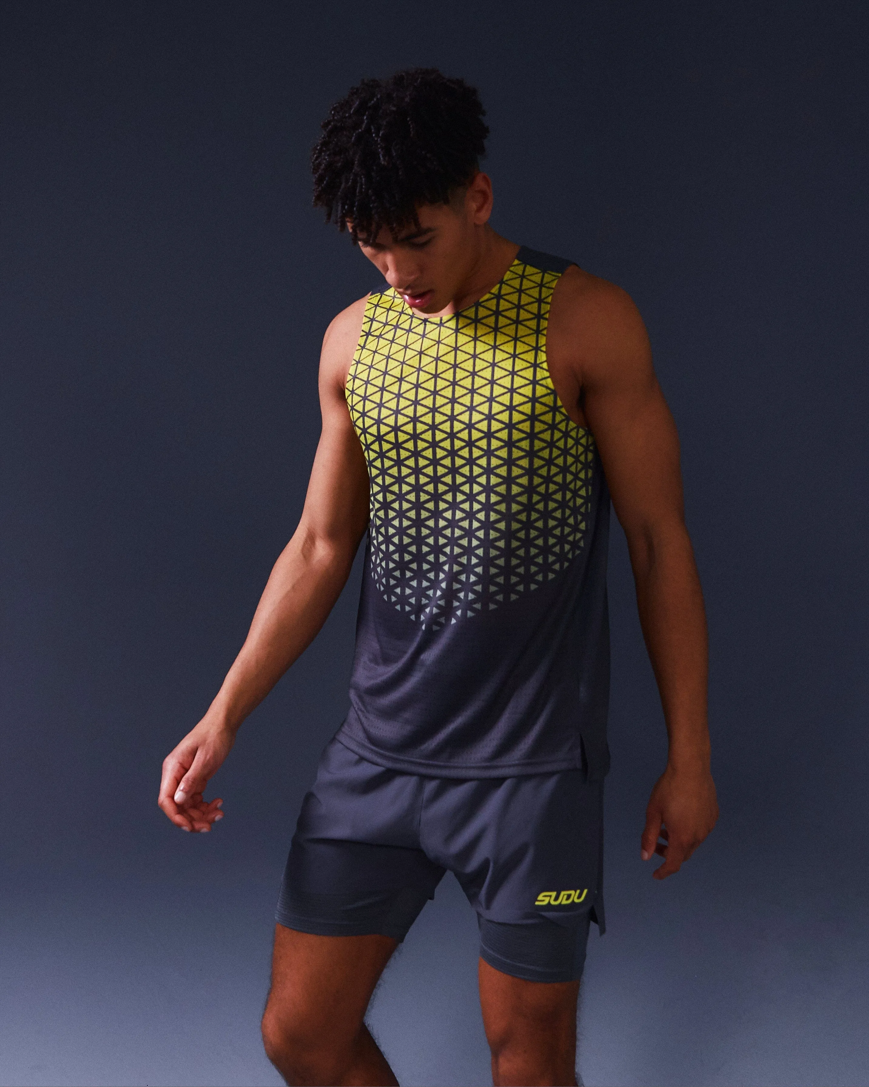 SRV 01 Run Vest - Grey/Yellow