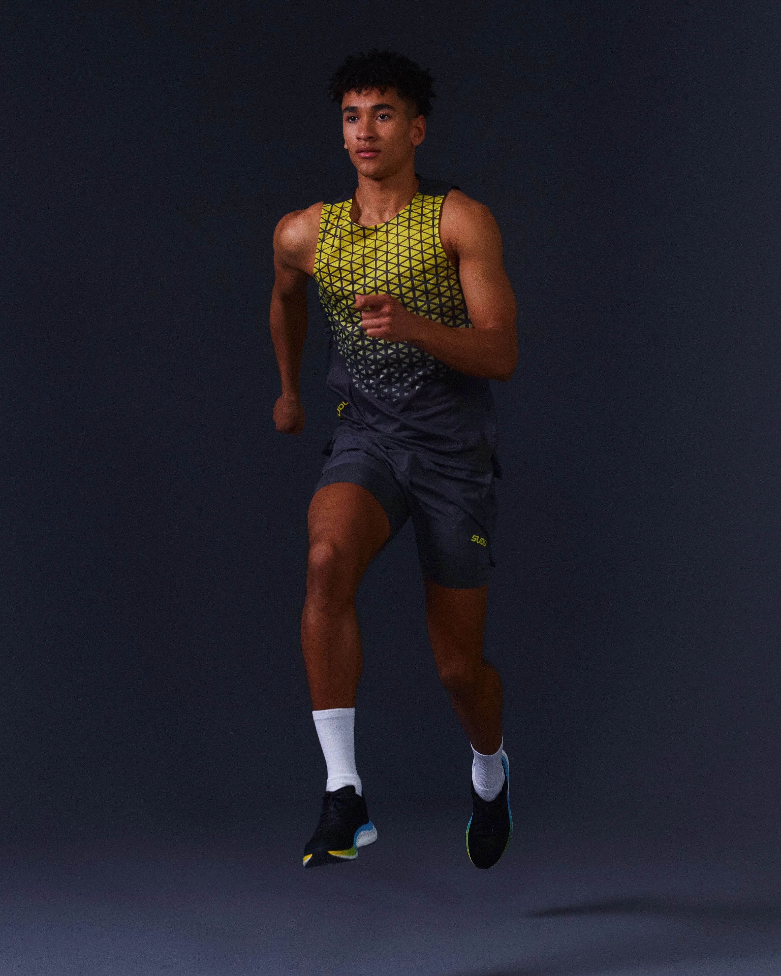 SRV 01 Run Vest - Grey/Yellow