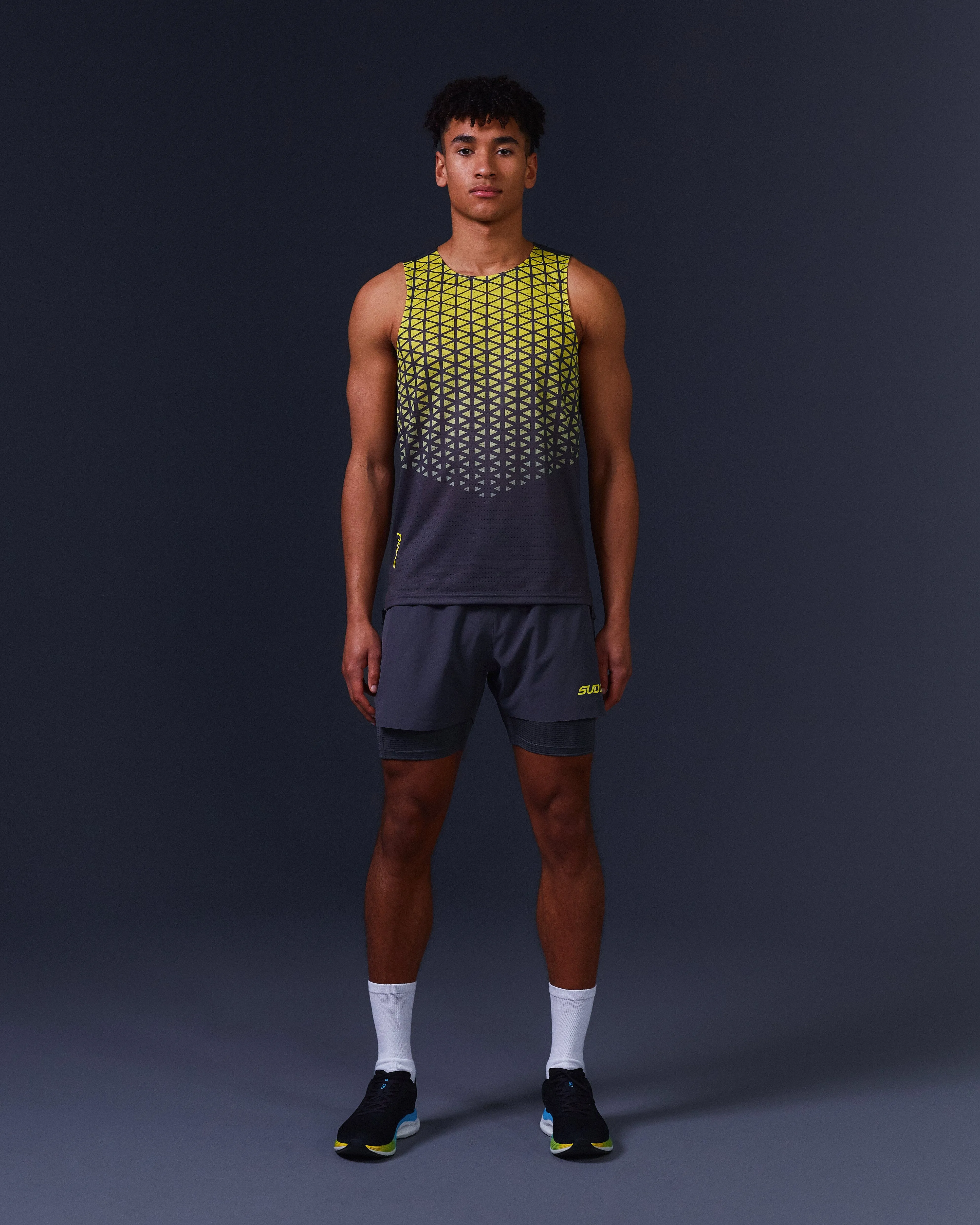 SRV 01 Run Vest - Grey/Yellow