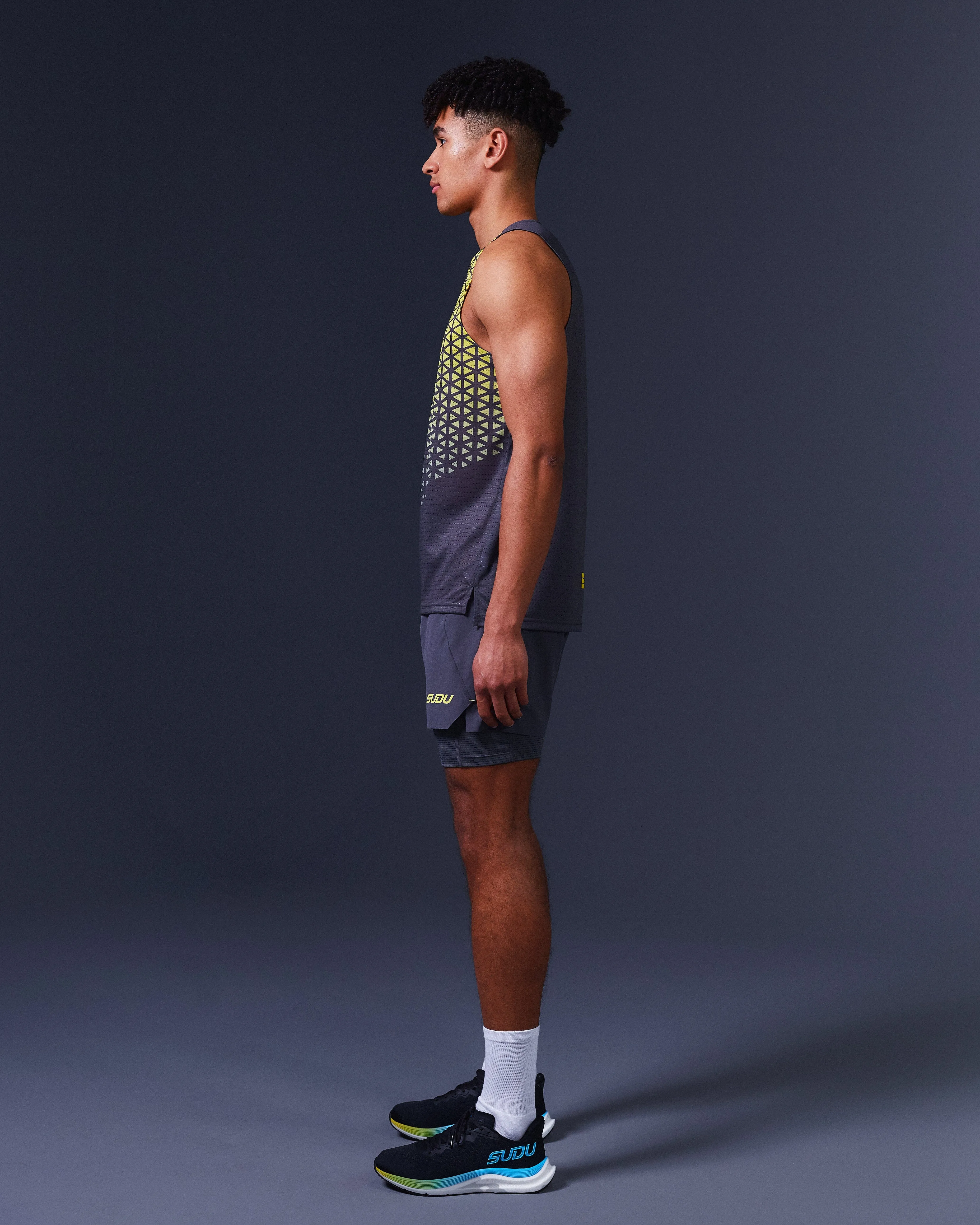 SRV 01 Run Vest - Grey/Yellow