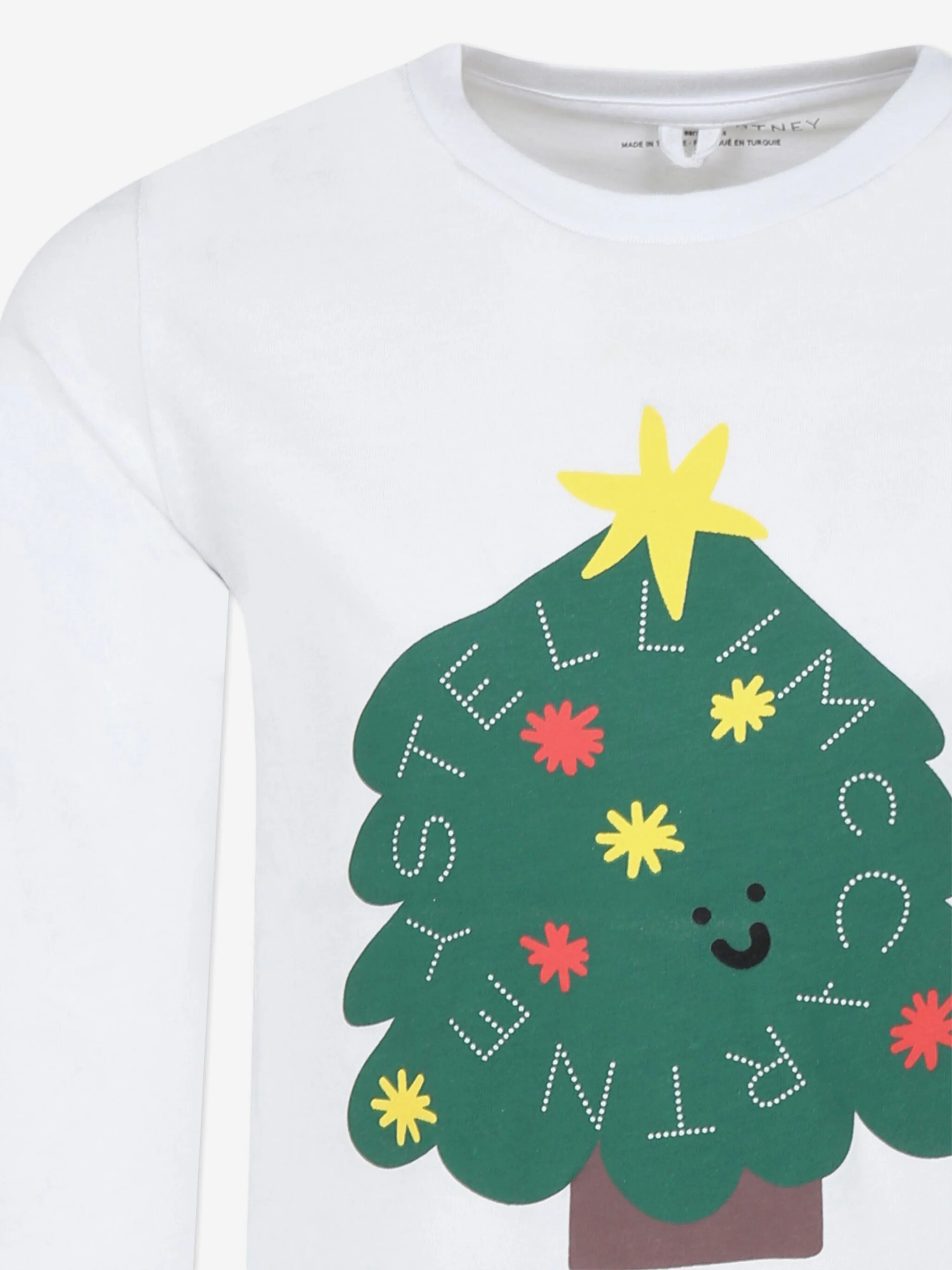 Stella McCartney Kids Christmas Tree T-Shirt in White