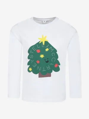 Stella McCartney Kids Christmas Tree T-Shirt in White