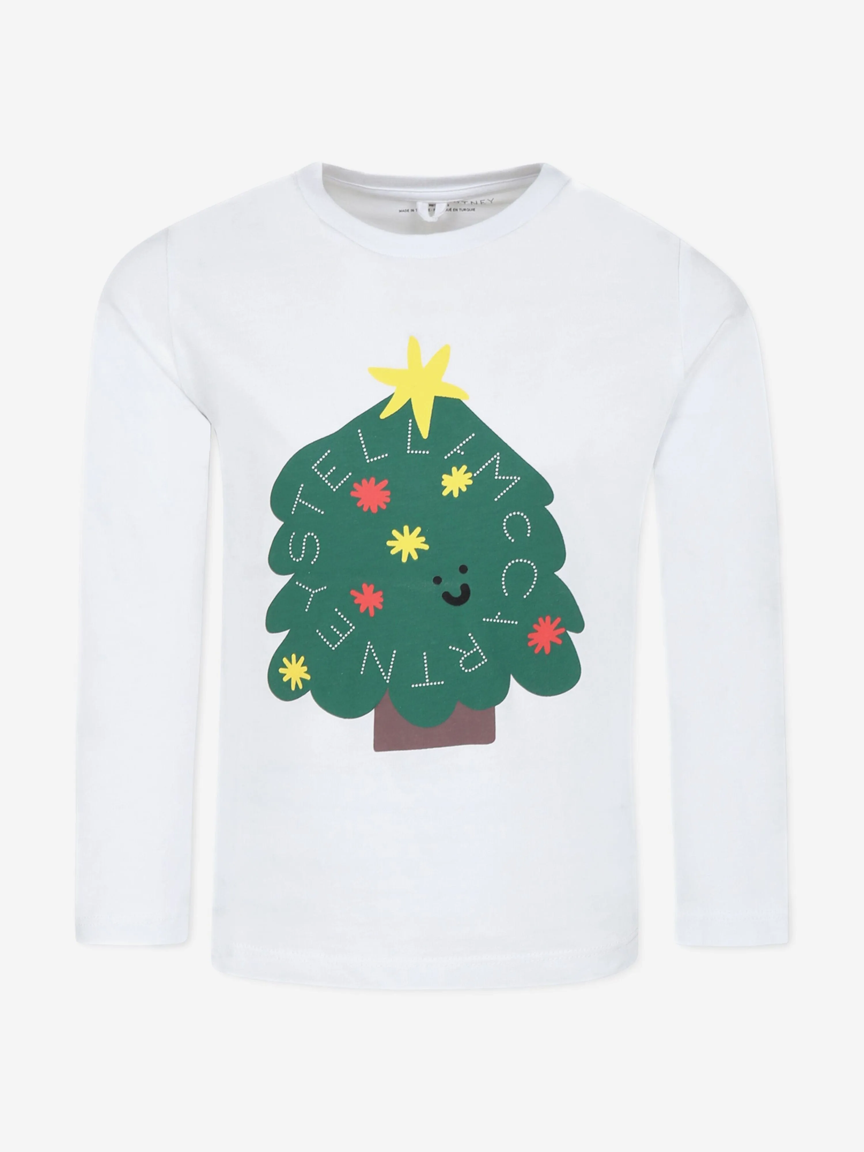 Stella McCartney Kids Christmas Tree T-Shirt in White