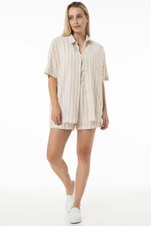 Striped Shirt _ 150076 _ Stone