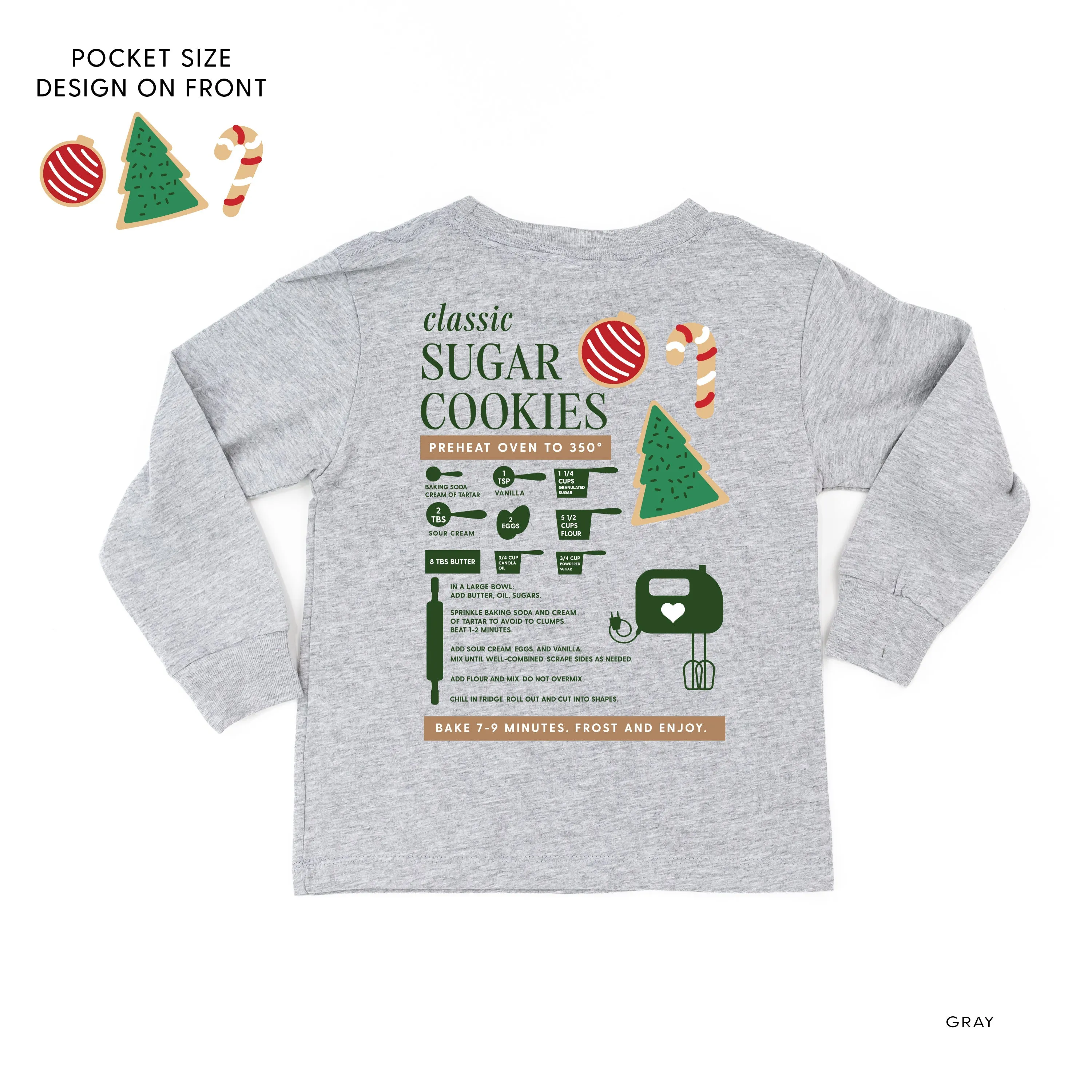 Sugar Cookie Recipe (pf&b) - Child LONG SLEEVE Tee