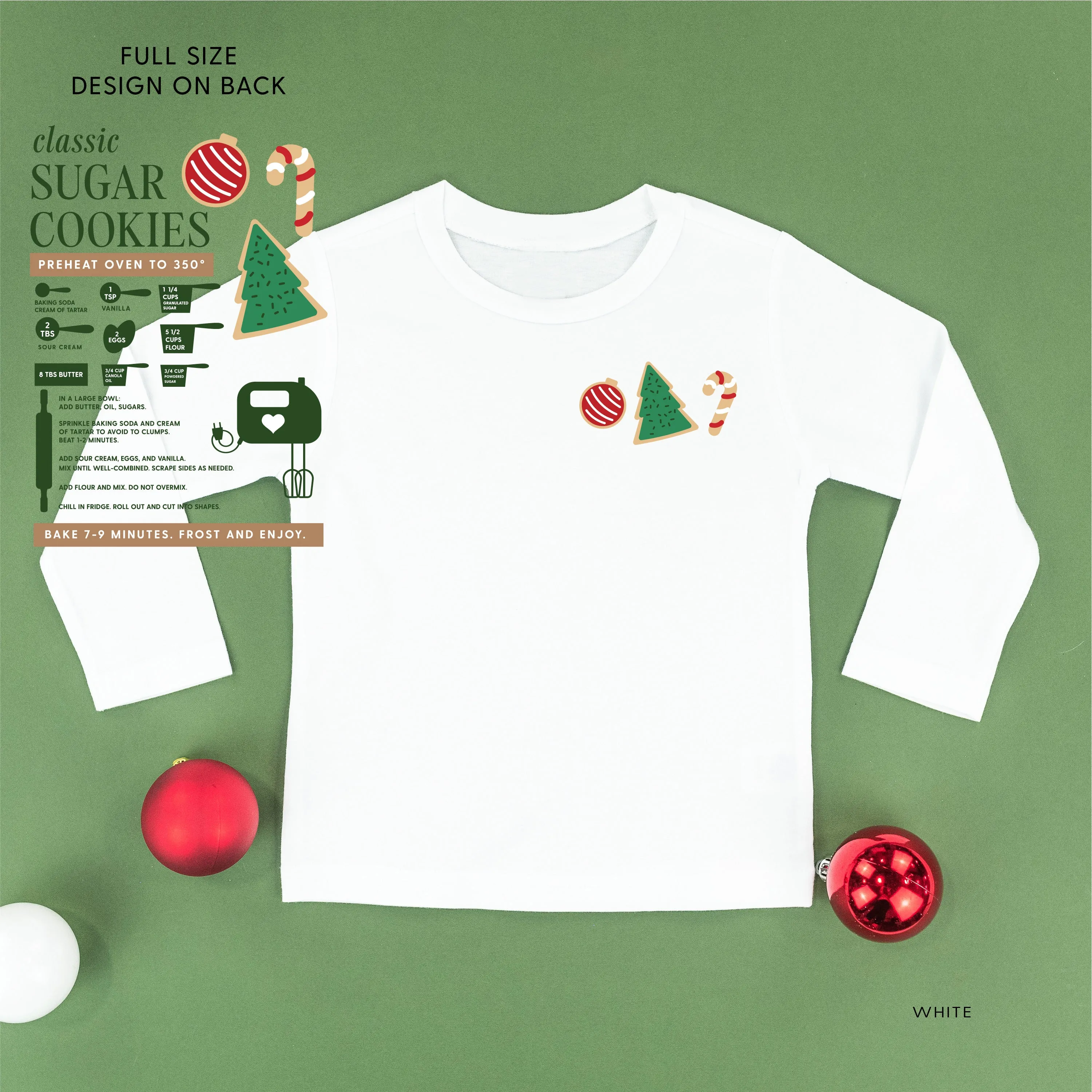 Sugar Cookie Recipe (pf&b) - Child LONG SLEEVE Tee