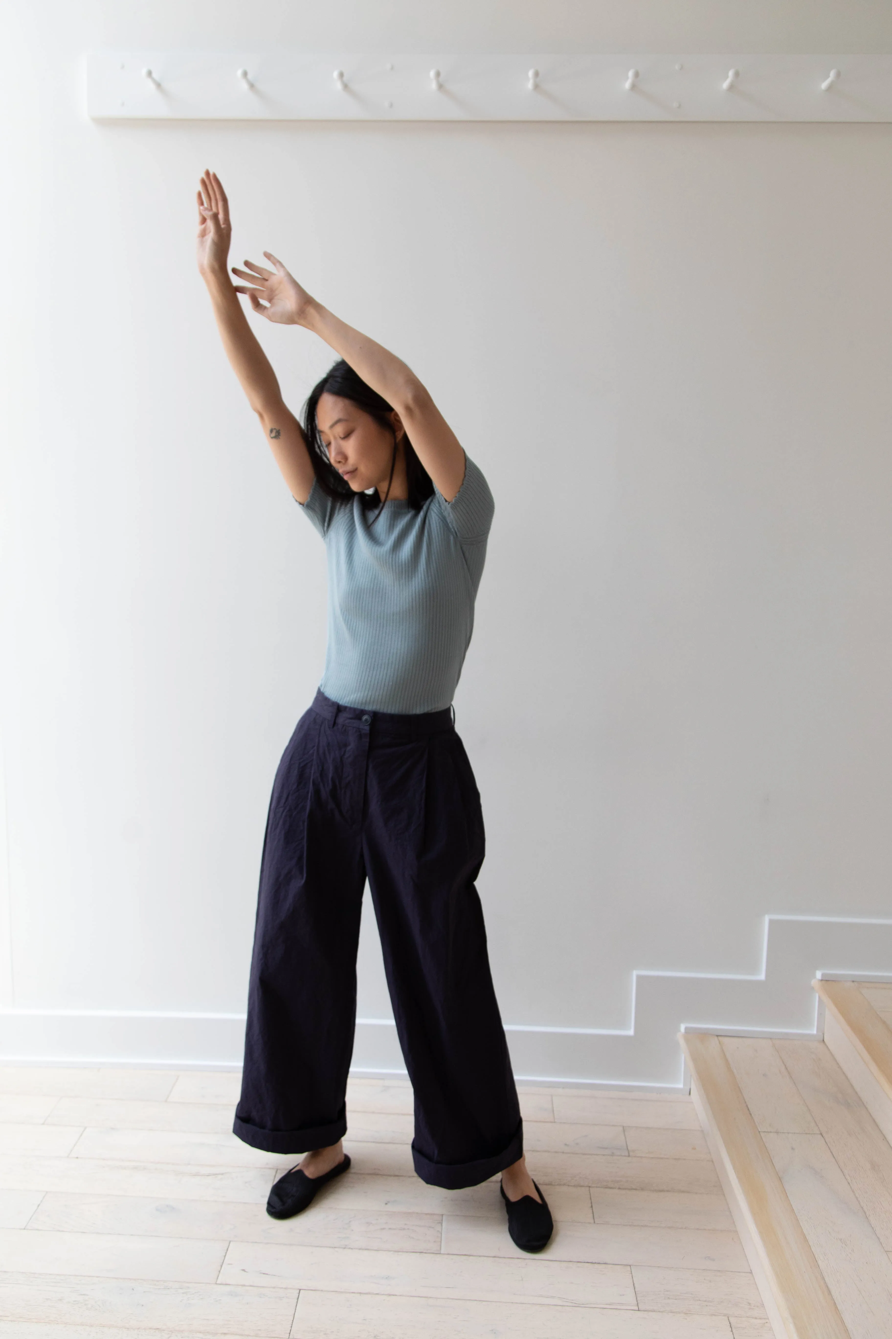 Une Heures | Short Sleeve Scallop in Piscine
