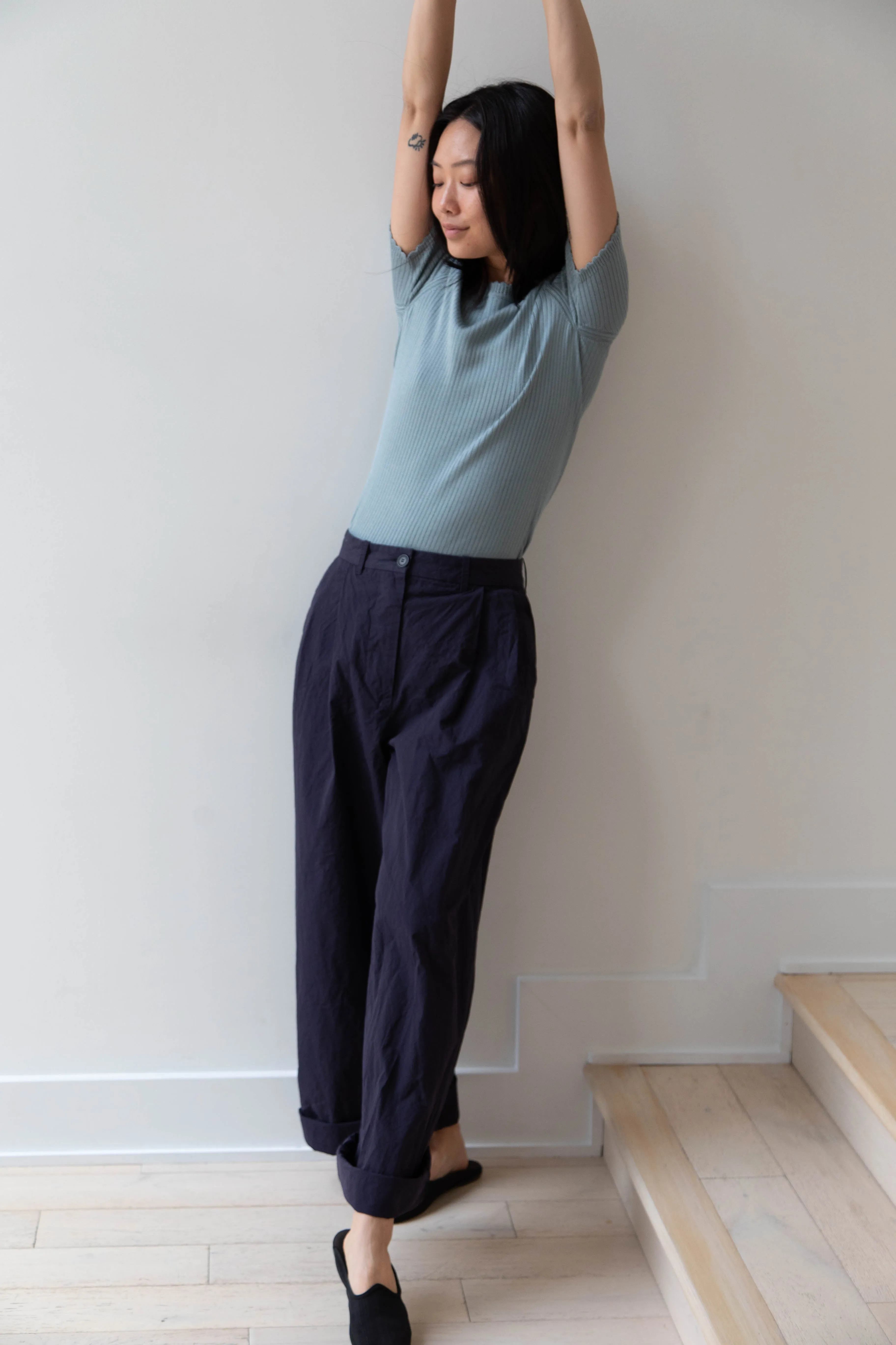 Une Heures | Short Sleeve Scallop in Piscine