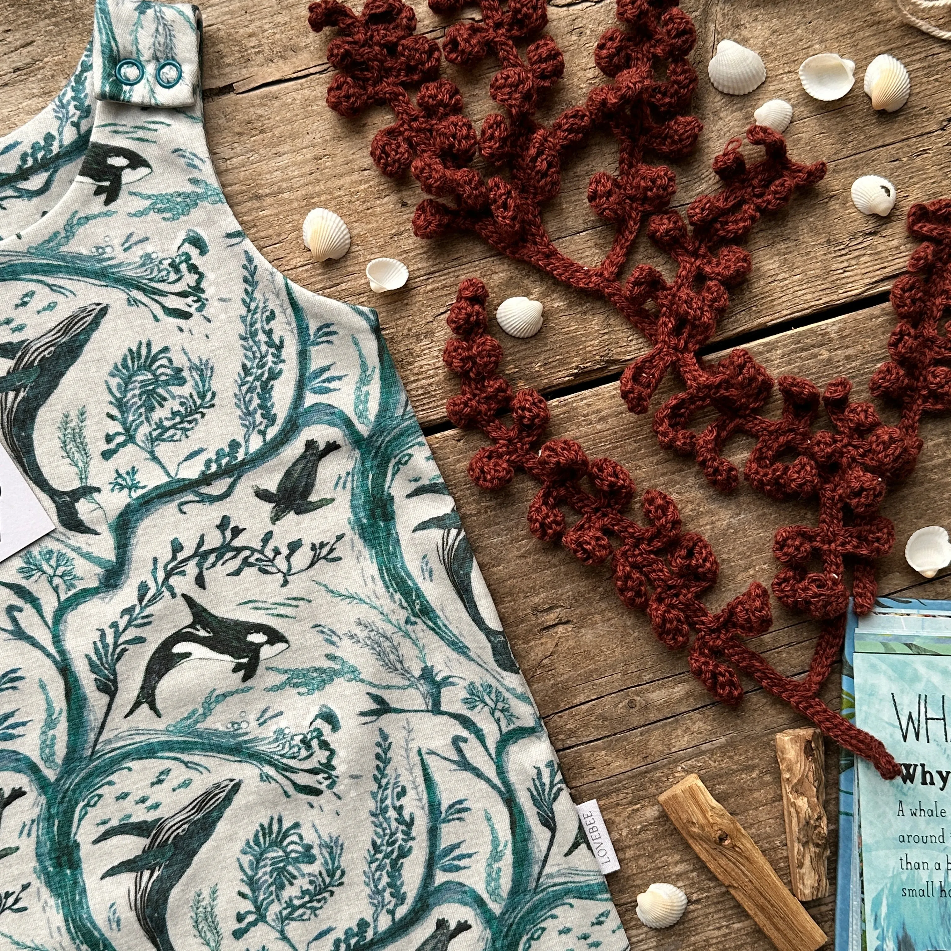 Whale Waves Long Romper